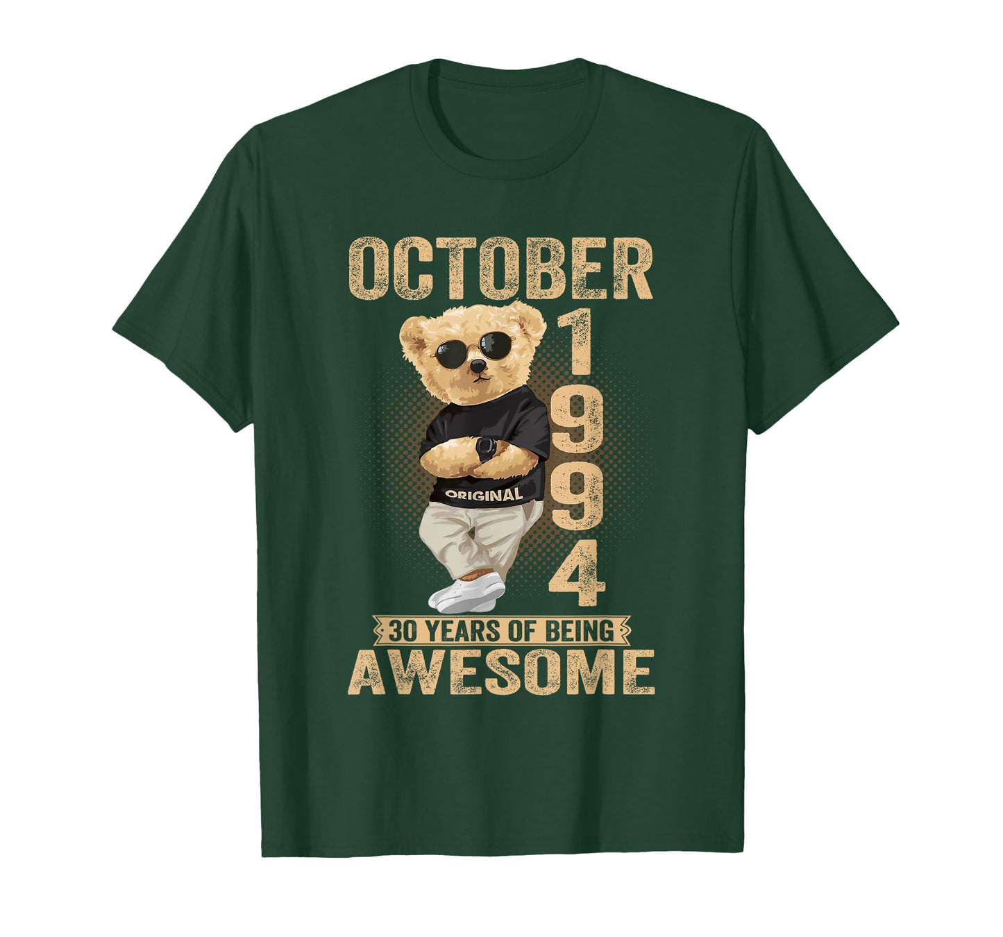 October 30th Birthday Men Women 1994 Awesome Teddy Bear T-Shirt