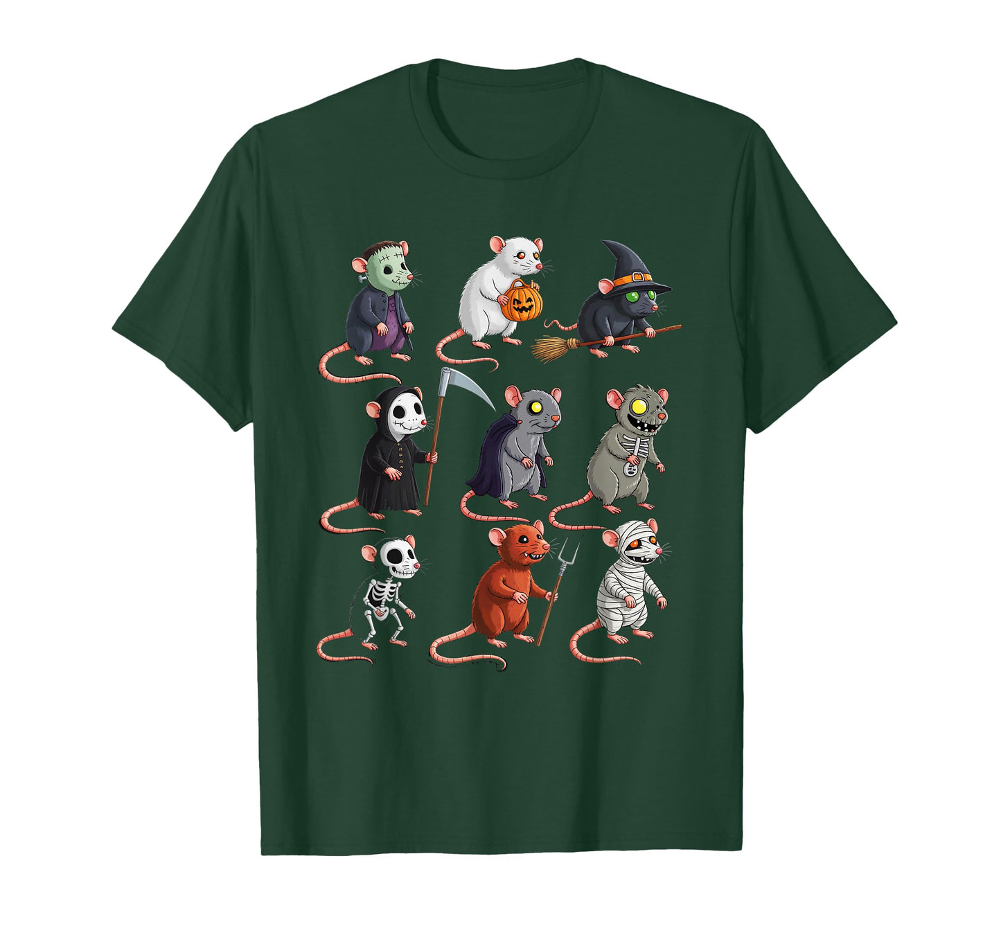 Spooky Rats Halloween Costume Mouse Kids Boys Girls Adults T-Shirt