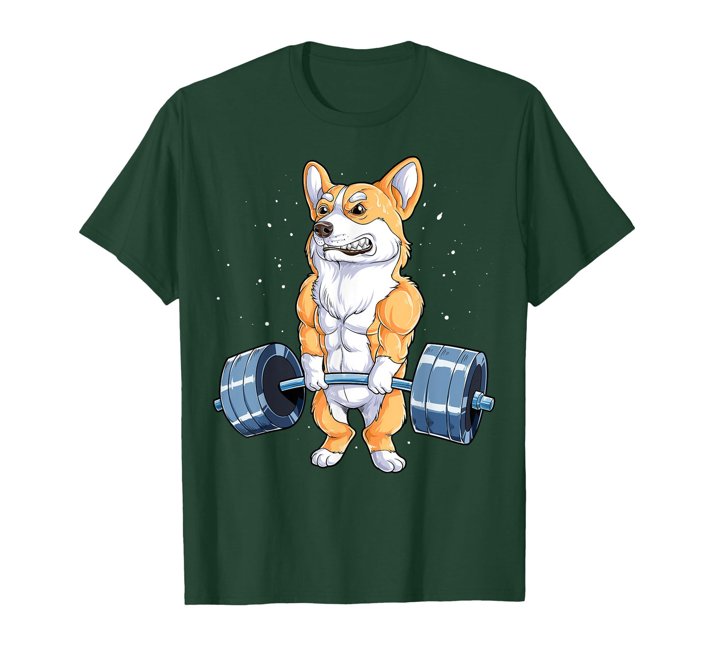 Corgi Weightlifting Funny Deadlift Men Fitness Gym Workout T-Shirt