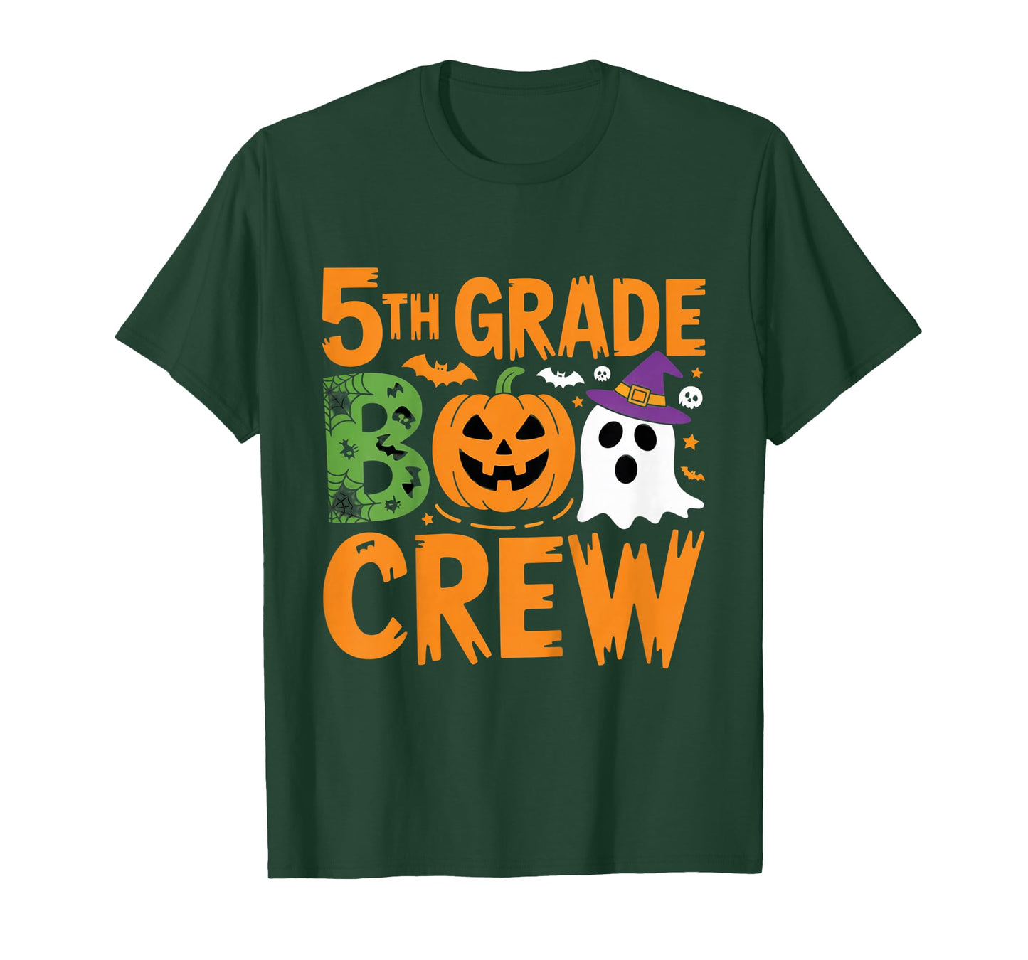 5th Grade Boo Crew Halloween School Family Celebrations T-Shirt
