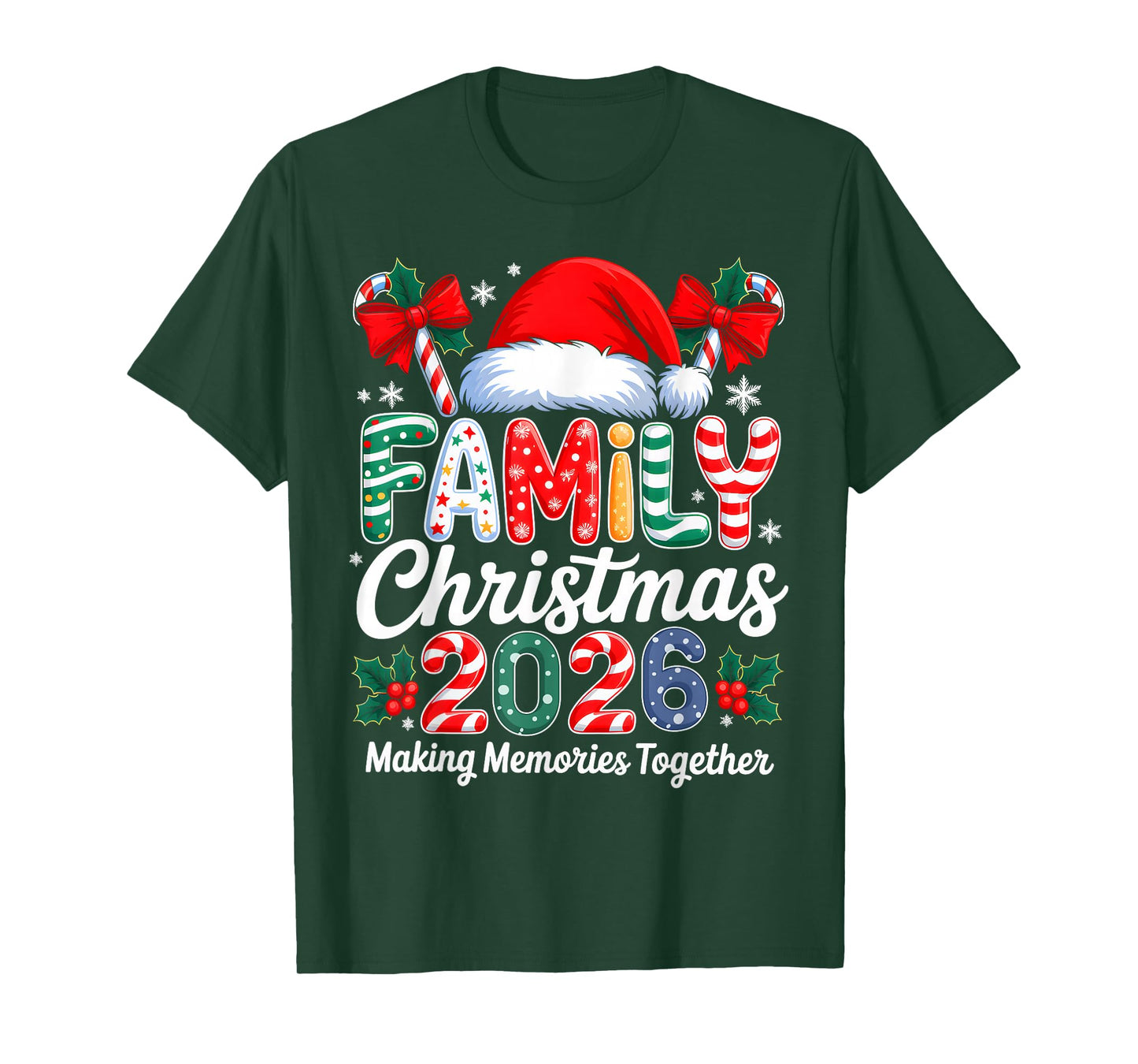 Family Christmas 2026 Matching Family Pajamas Xmas Squad T-Shirt