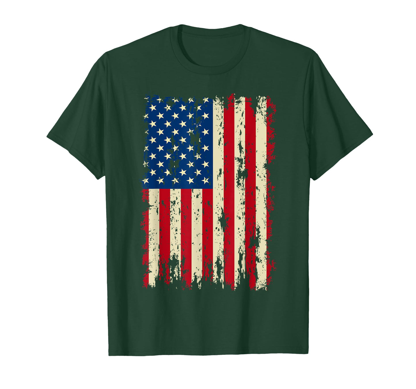 Vintage Distressed USA Flag Men's Patriotic American Flag T-Shirt