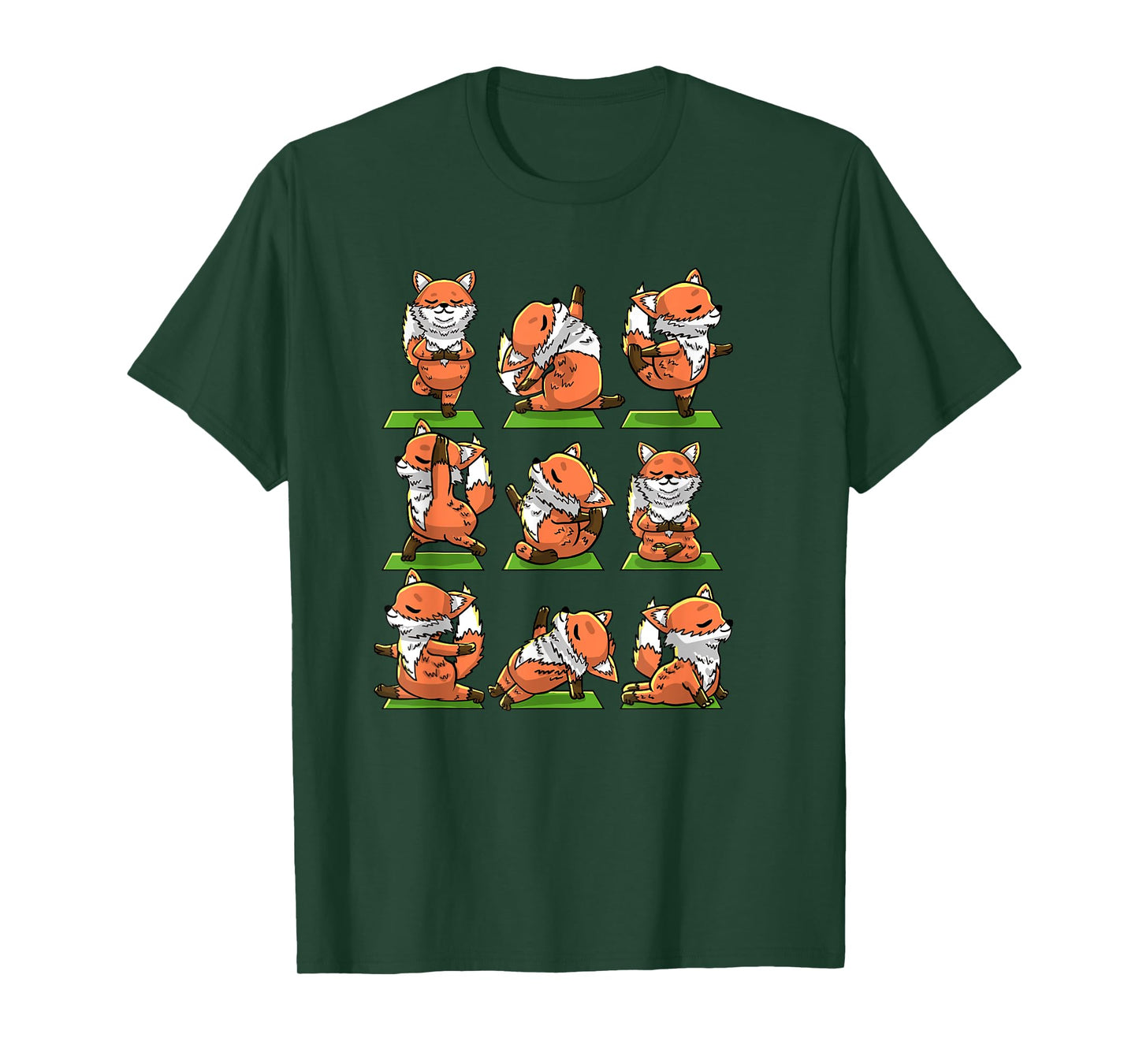 Yoga Foxes Pose Funny Meditation Exercise Animal Lover Gift T-Shirt