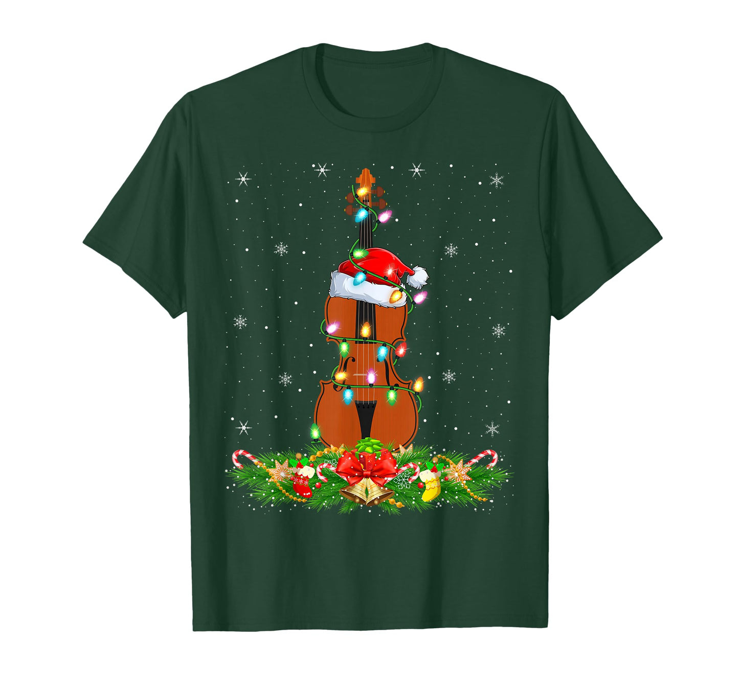 Cello Christmas Lights Cellist Musician Cello Player Xmas T-Shirt