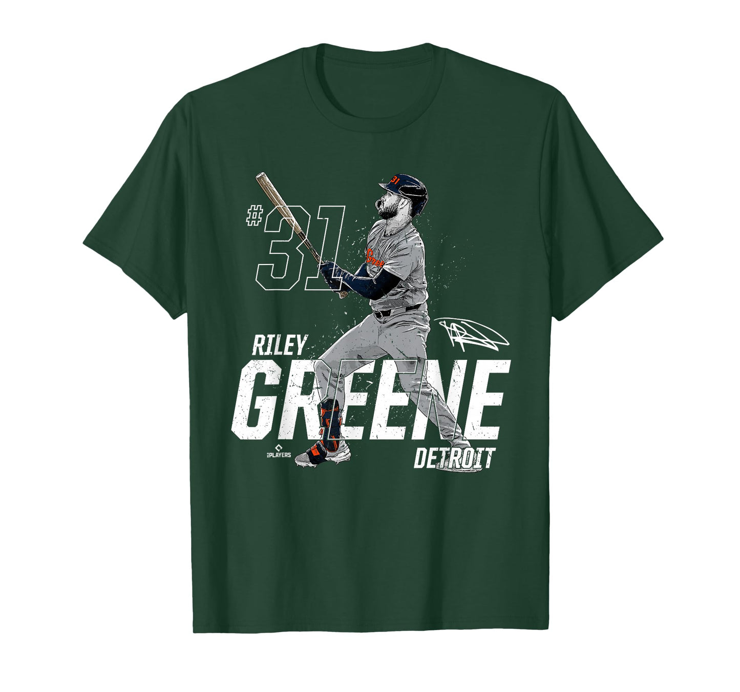 Dynamic Pose Riley Greene Detroit Baseball MLBPA T-Shirt