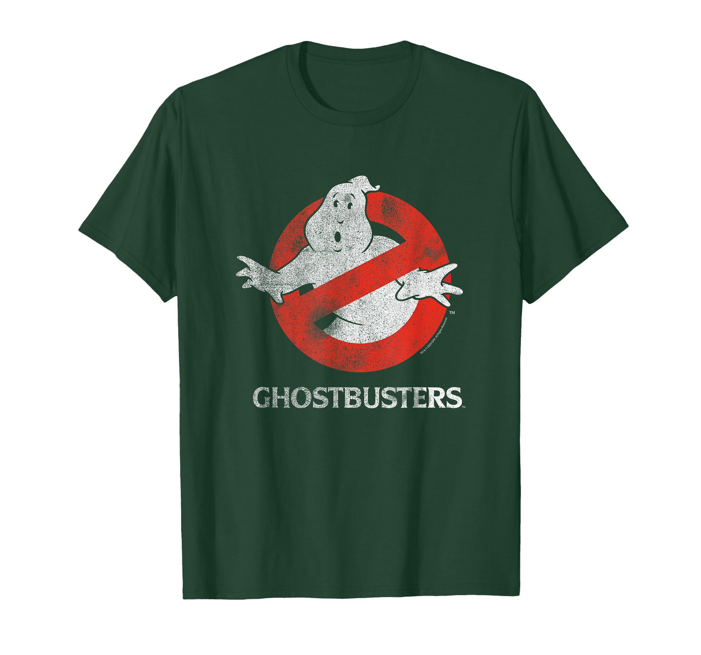 Ghostbusters Vintage Distressed Ghost Logo Retro Movie T-Shirt