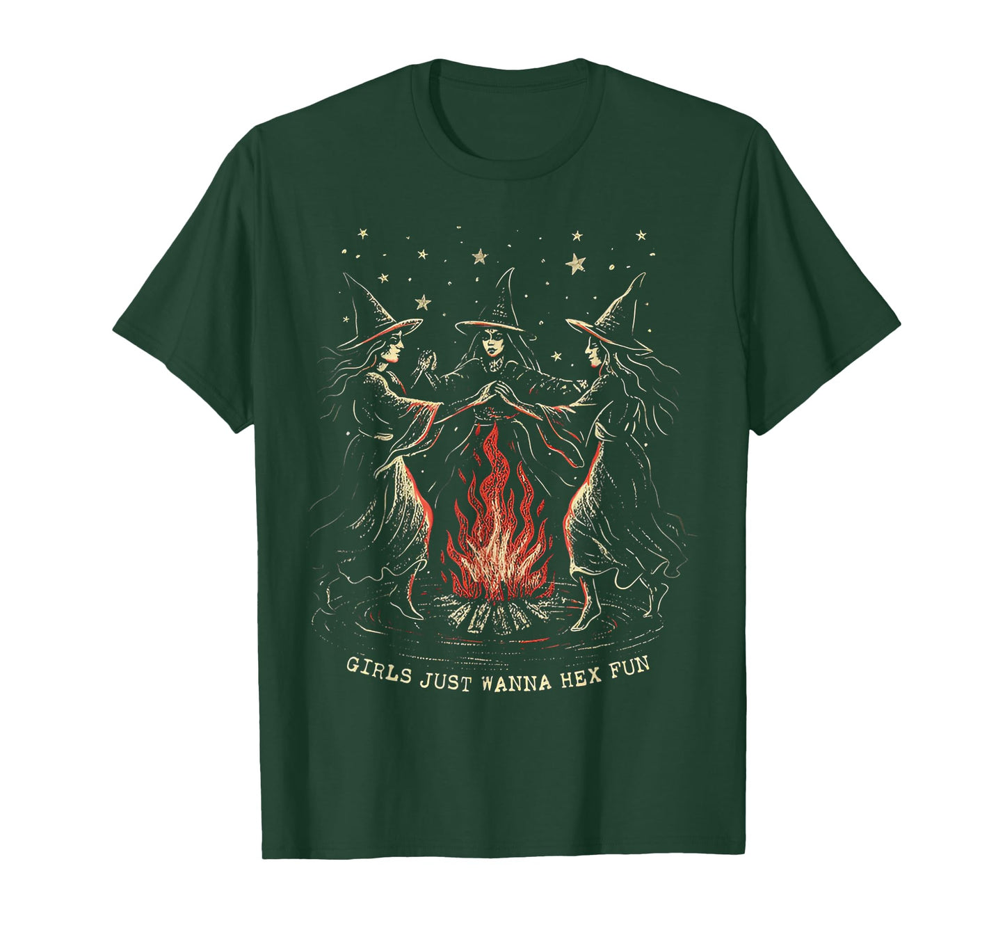 Girls Just Wanna Hex Fun Funny Witch Halloween T-Shirt