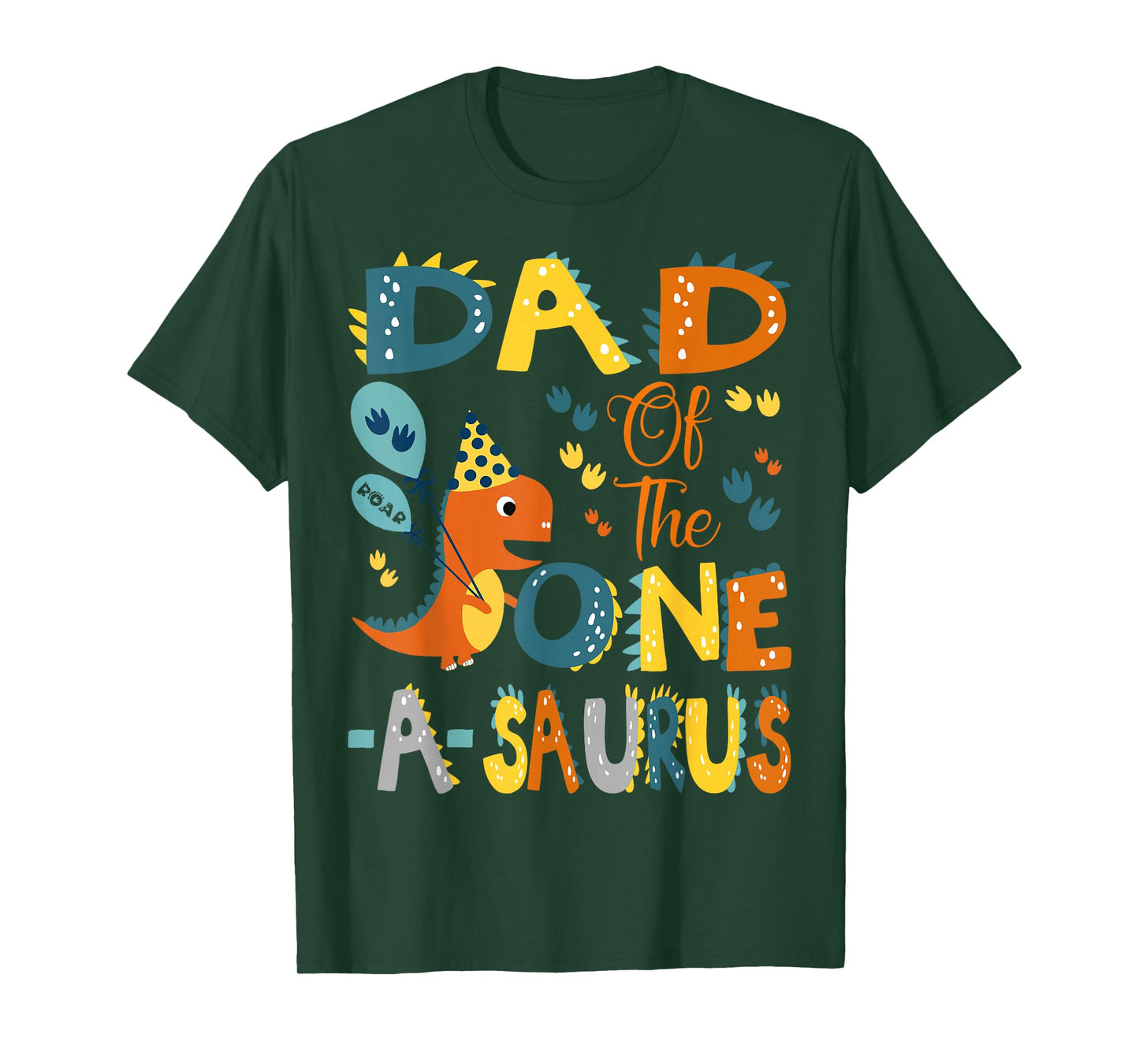 Dad Of The One-A-Saurus 1St Birthday Dinosaur Party T-Shirt