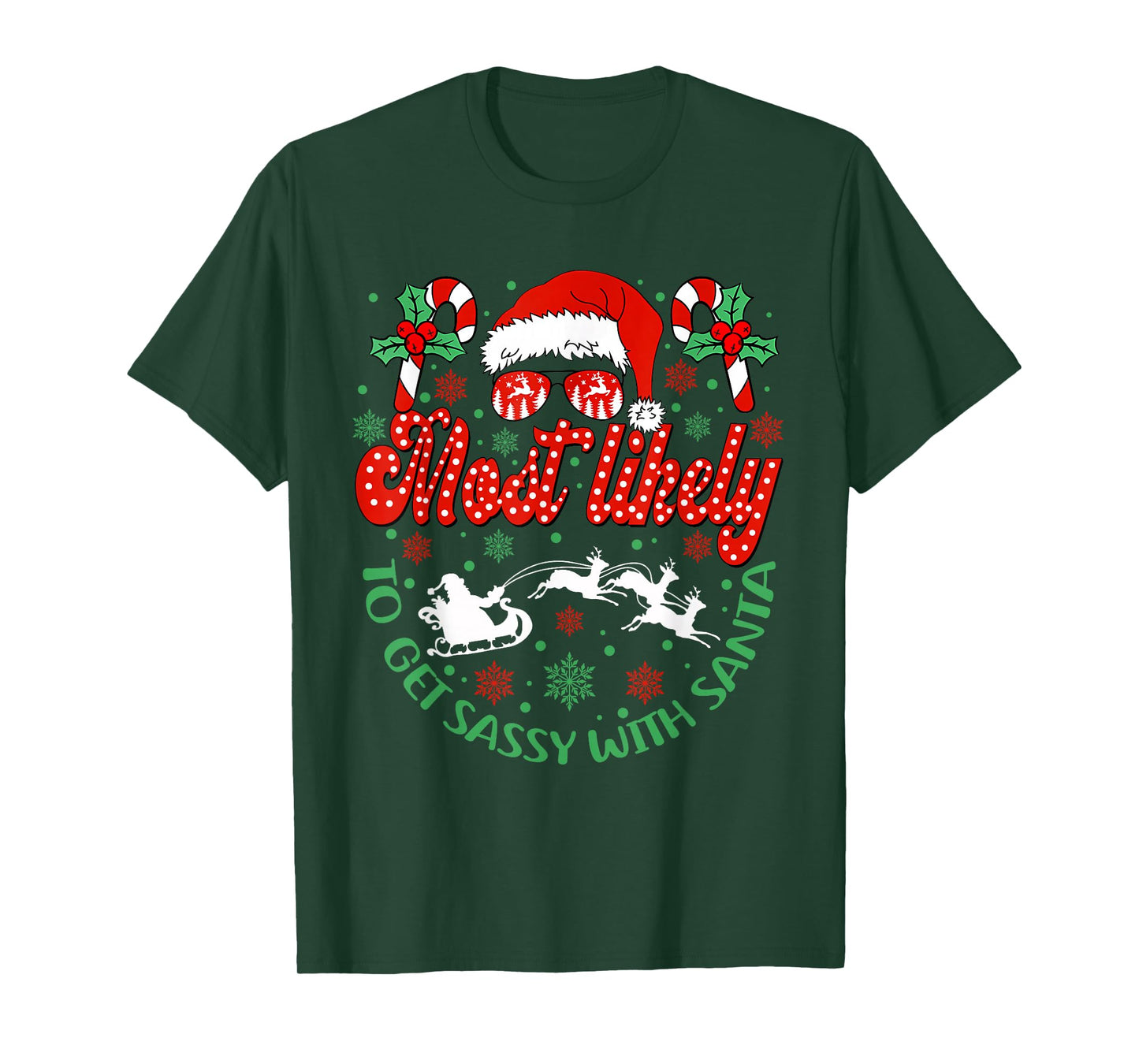 Most Likely to Christmas Shirt Matching Family Pajamas Funny T-Shirt