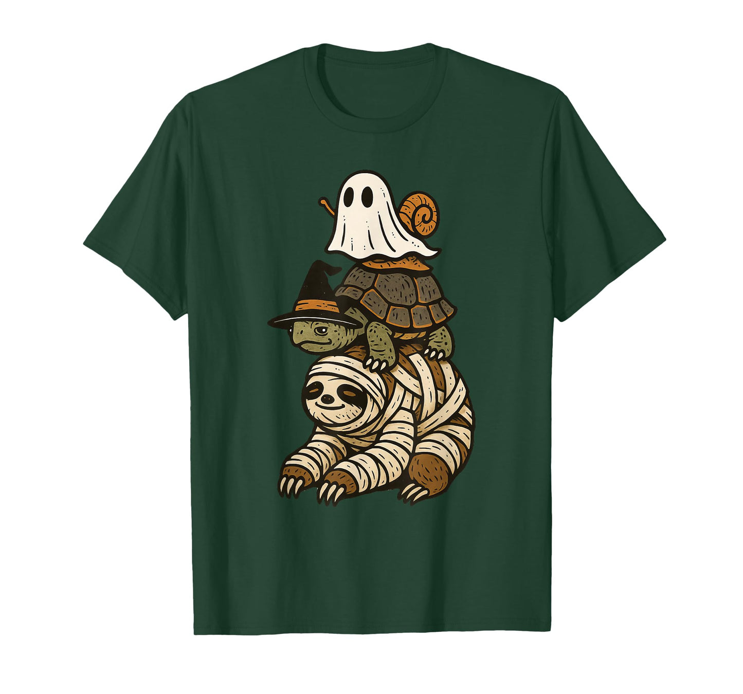 Sloth Turtle Snail Halloween T-Shirt