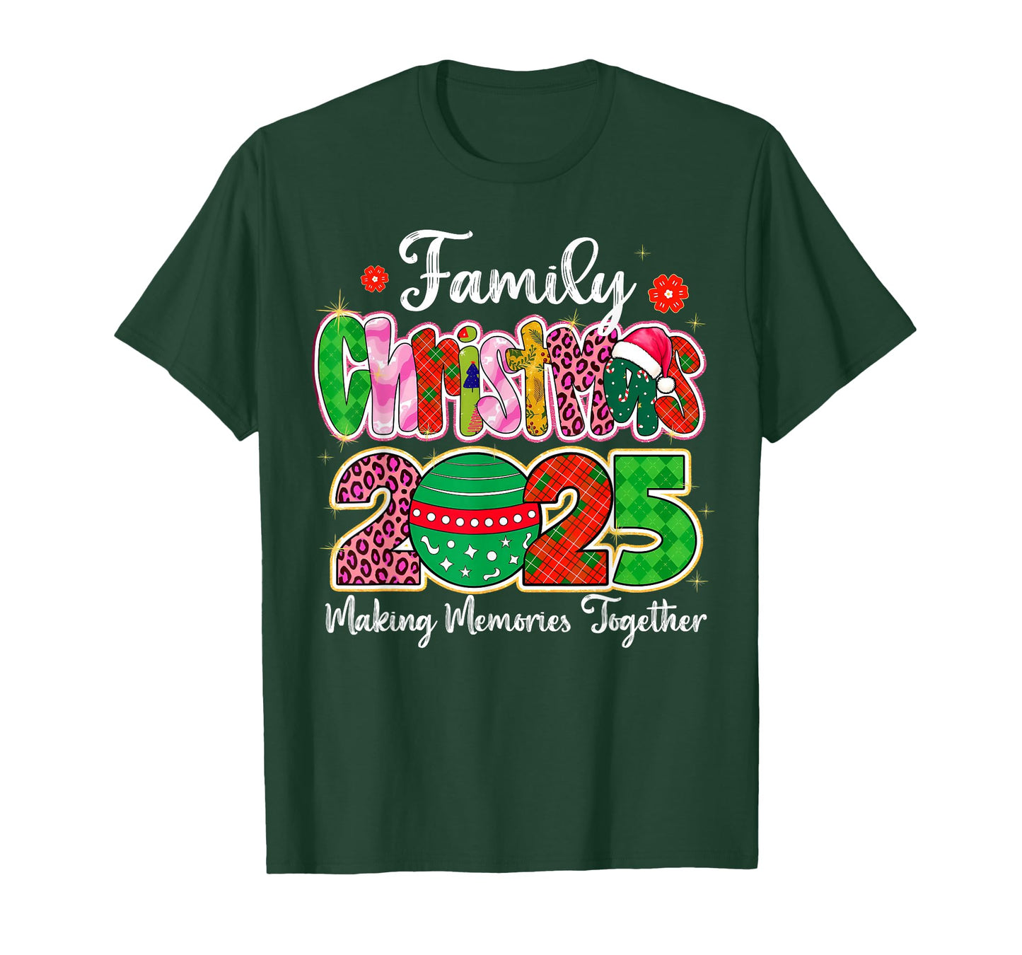 Family Christmas 2025 Making Memories Together Xmas Ornament T-Shirt