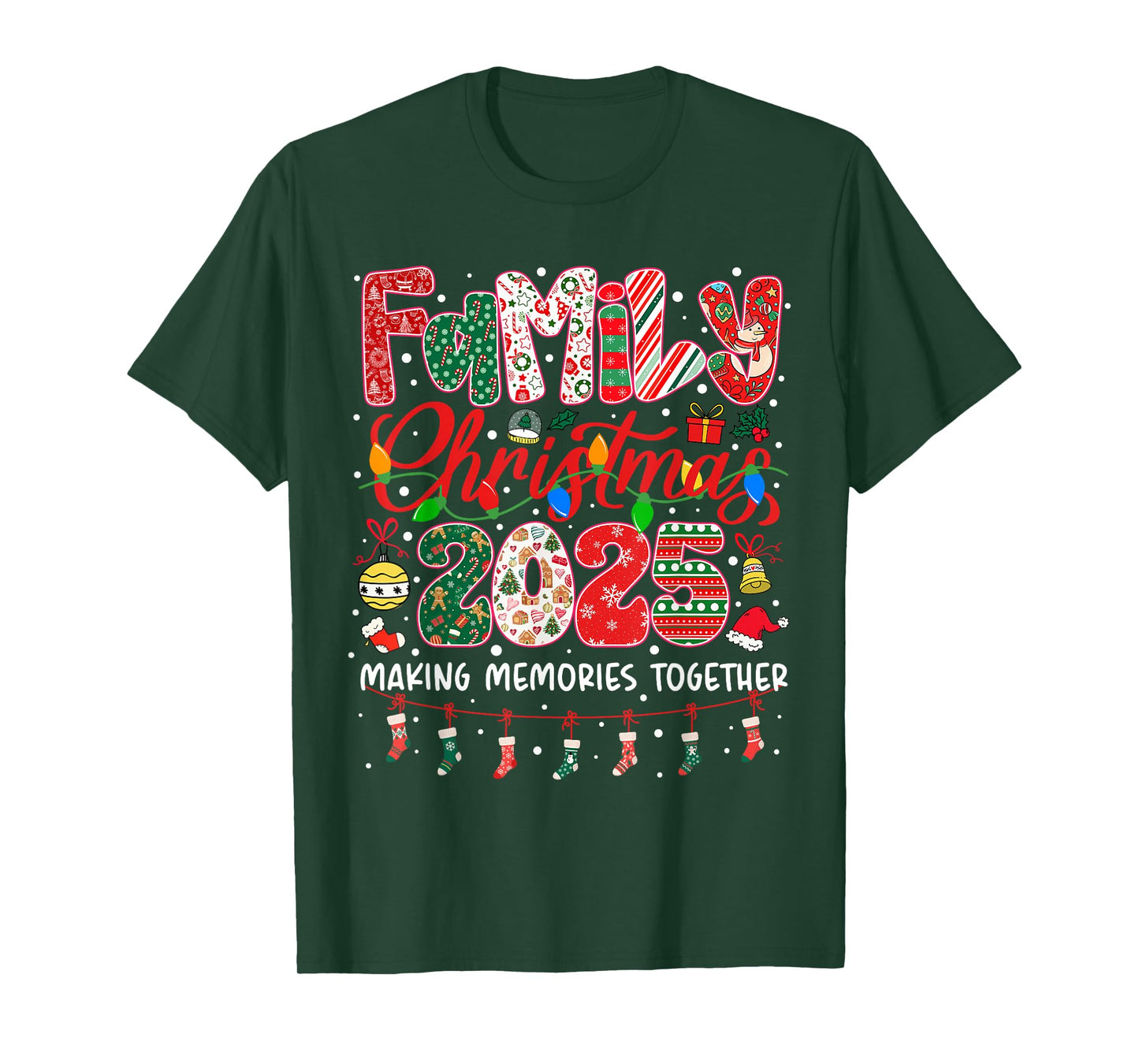 Family Christmas 2025 Matching Outfit Xmas Squad Santa T-Shirt
