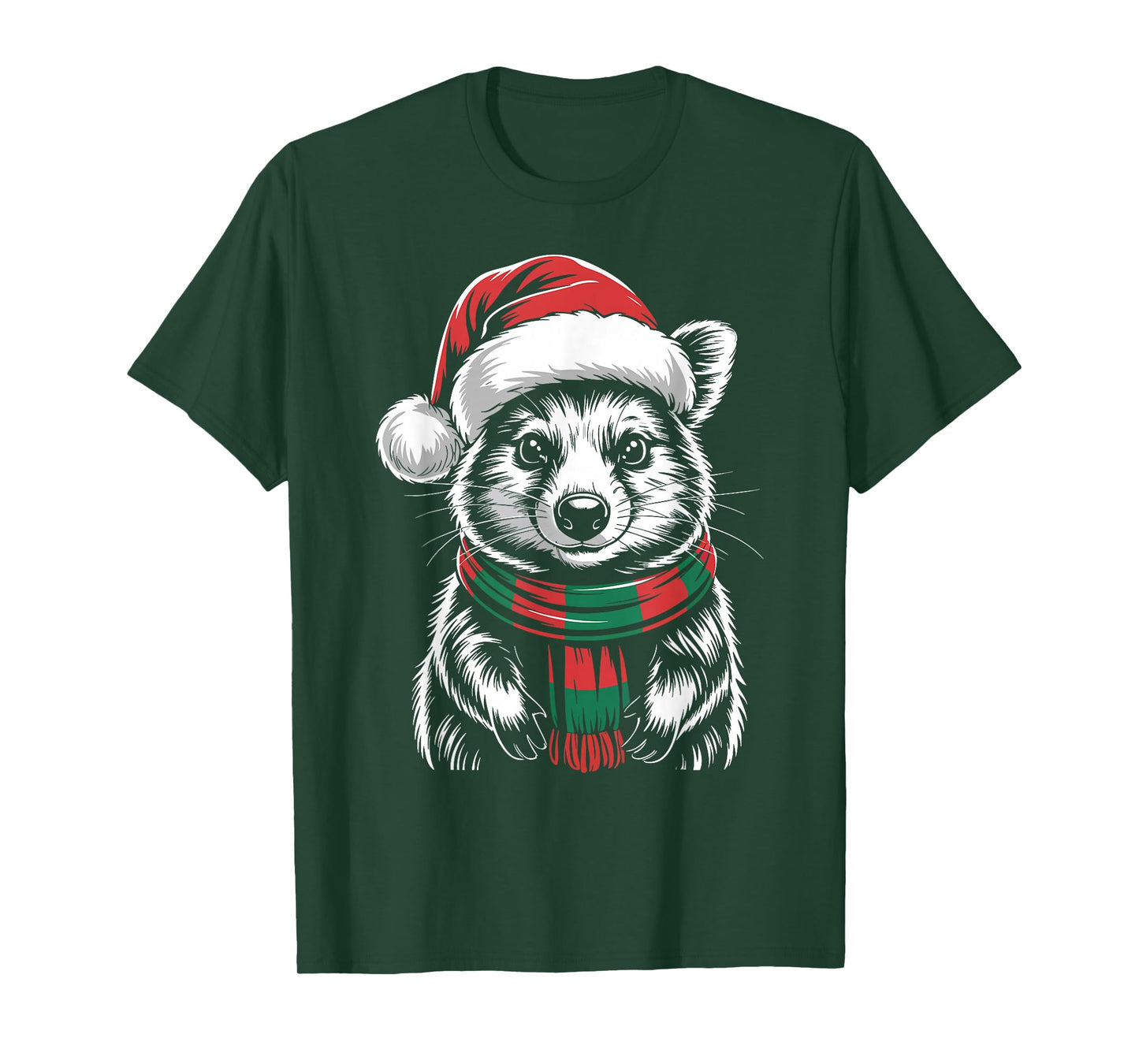 Quokka Xmas Santa Hat Scarf Christmas Costume T-Shirt