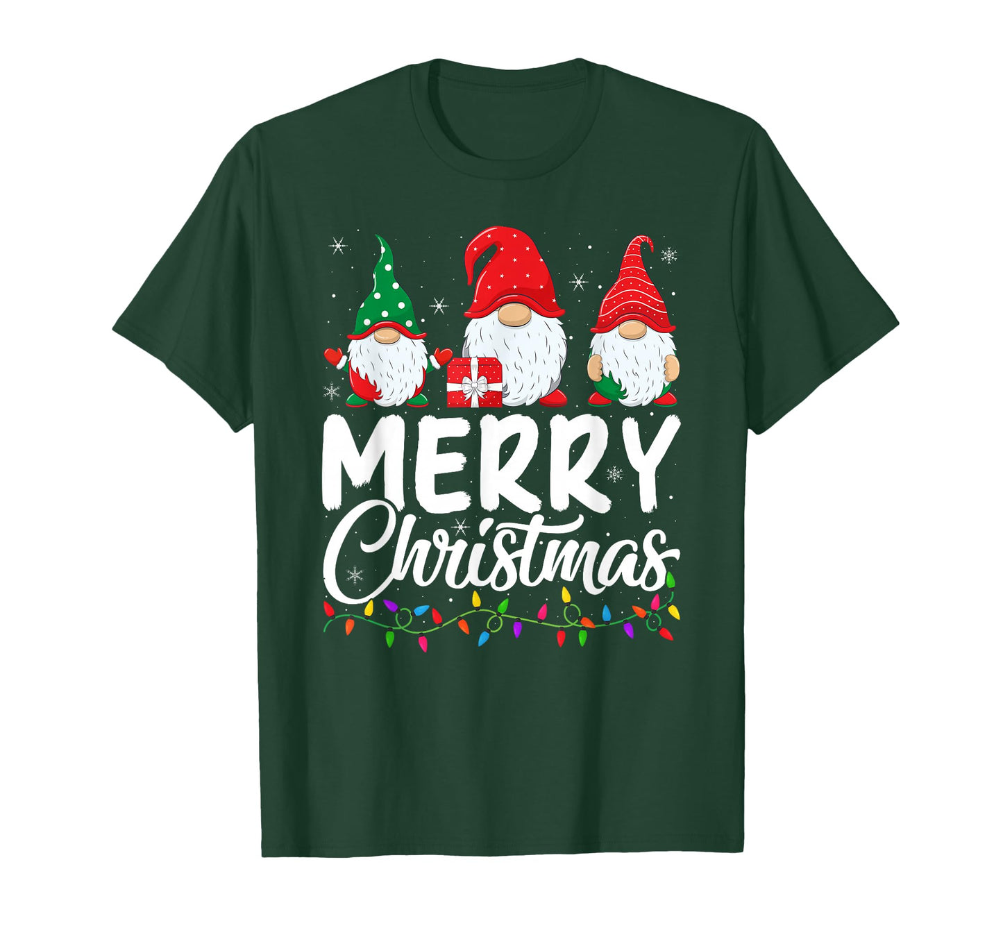 Gnome Merry Christmas Pajamas Matching Family Group Xmas T-Shirt