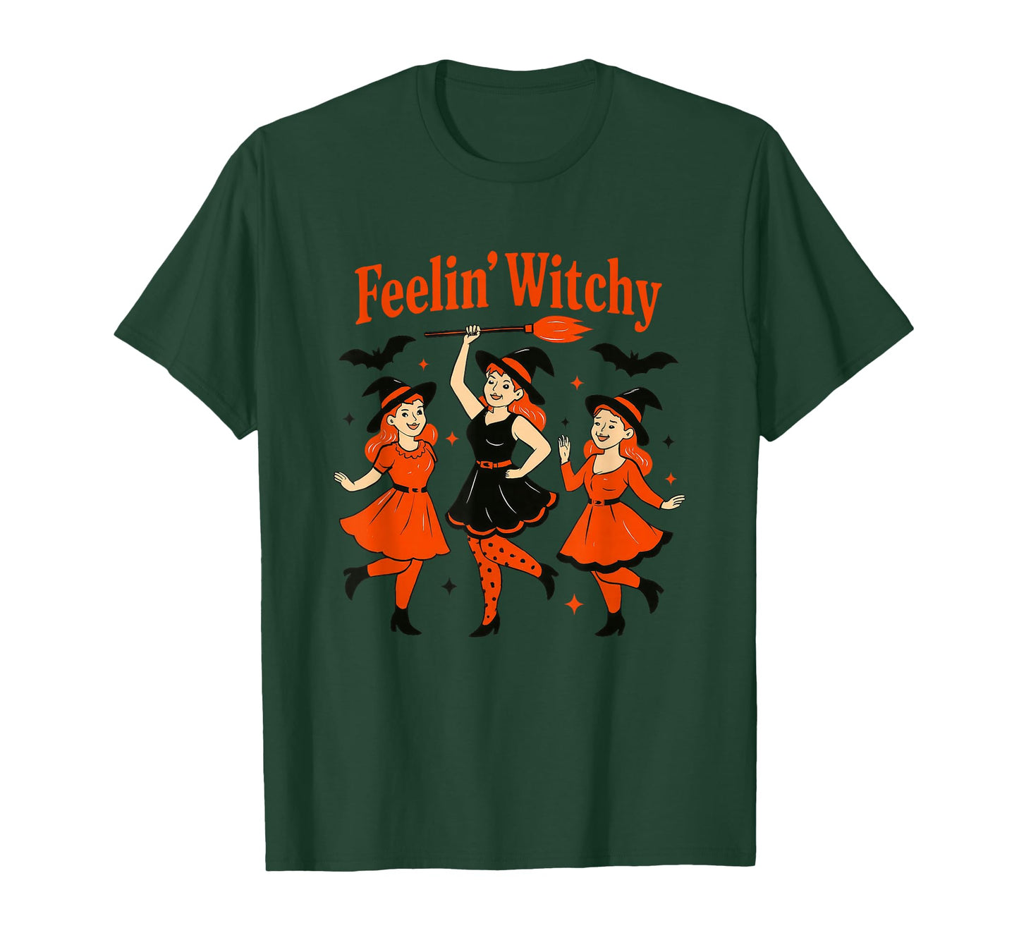 Feelin Witchy Halloween Spooky Fun T-Shirt