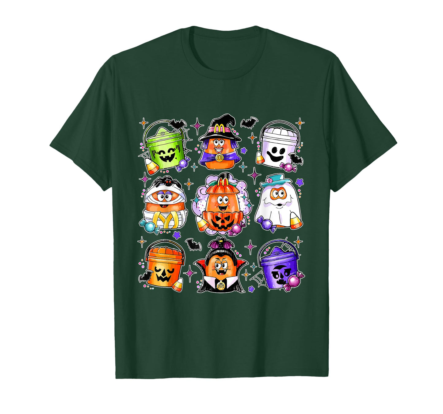 Vintage Funny Halloween Pumpkin Spooky Nuggets Chicken Cute T-Shirt