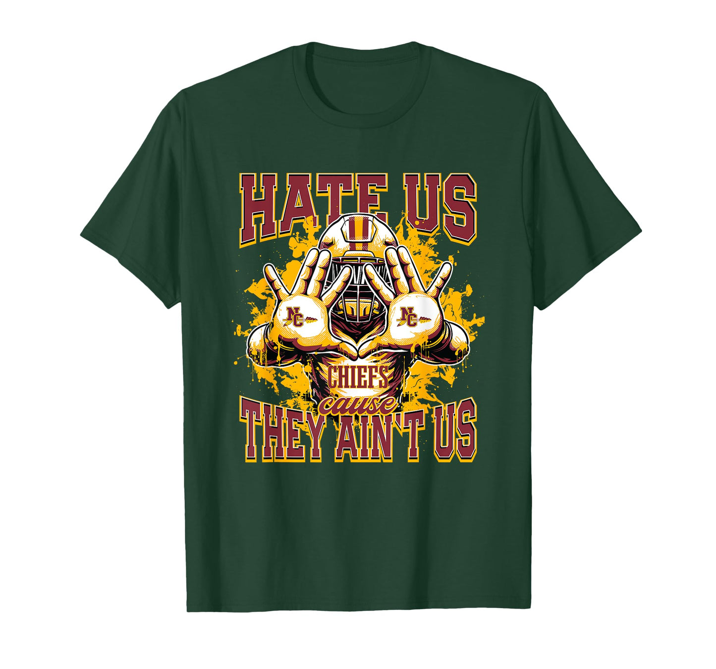 Natchitoches Central Chiefs Logo Hate Us Cause They Ain't HS T-Shirt