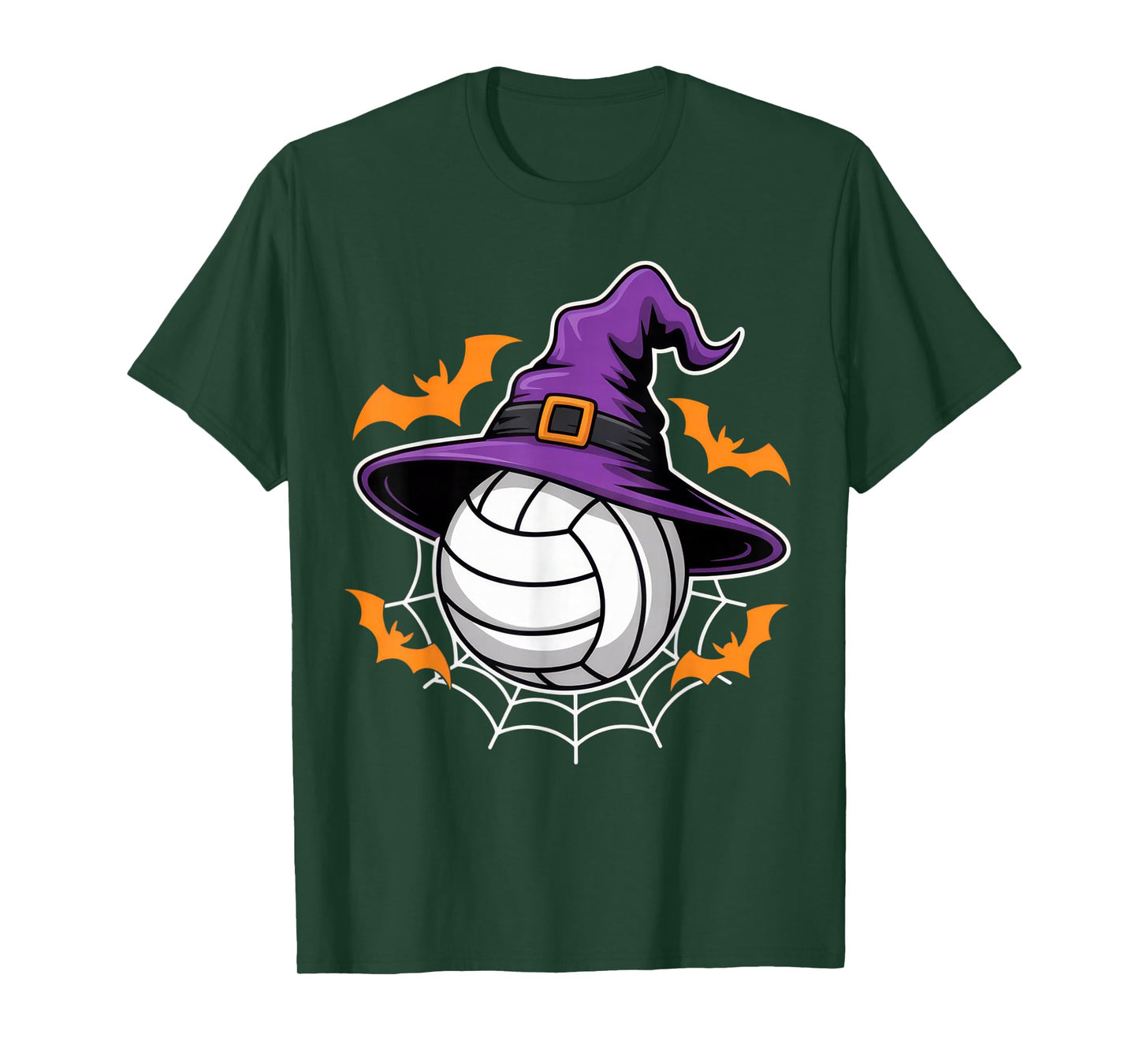 Volleyball Witch Hat Halloween Spooky Fun for Sports Lovers T-Shirt