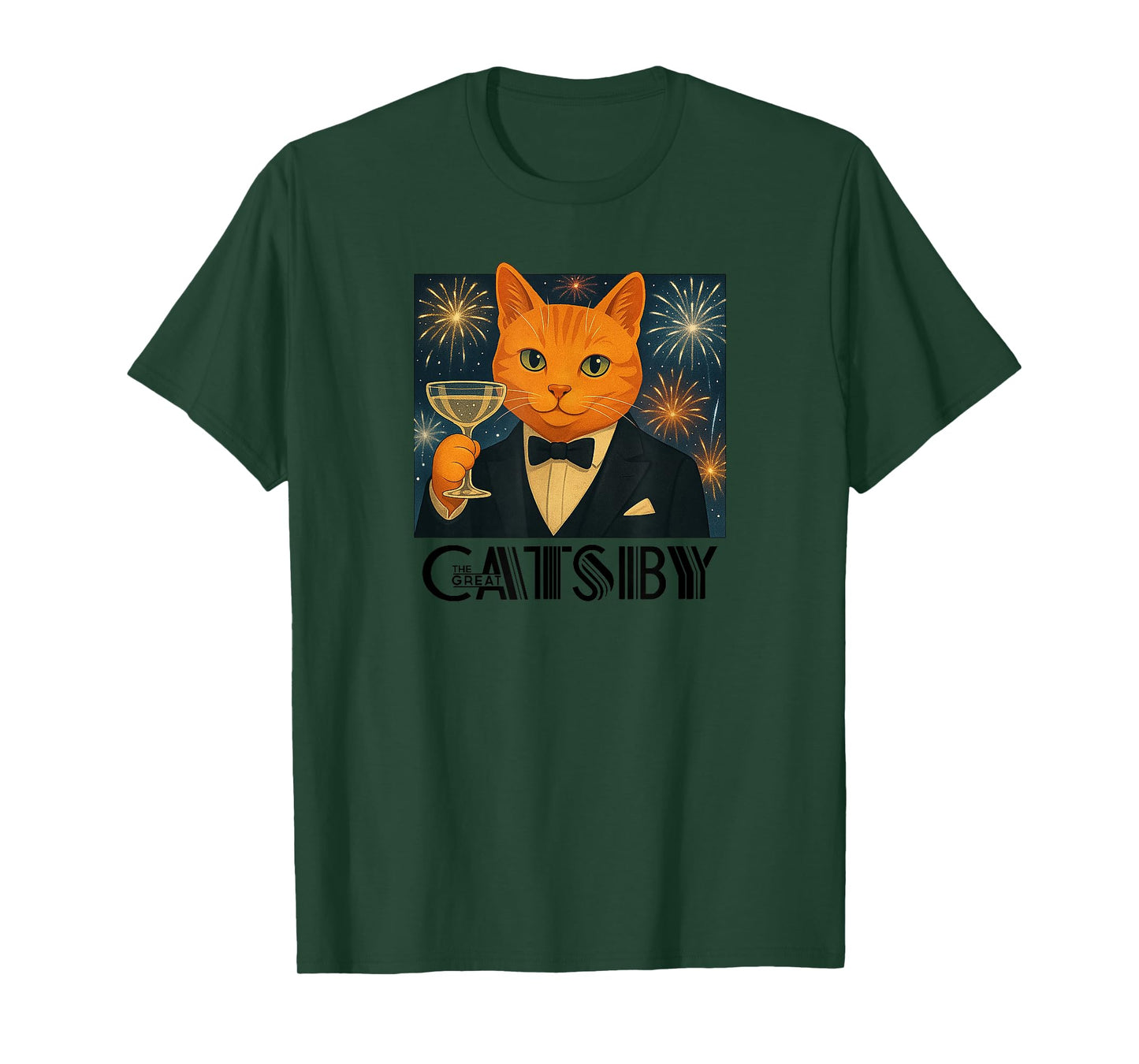 The Great Catsby – Funny Retro Cat Parody T-Shirt