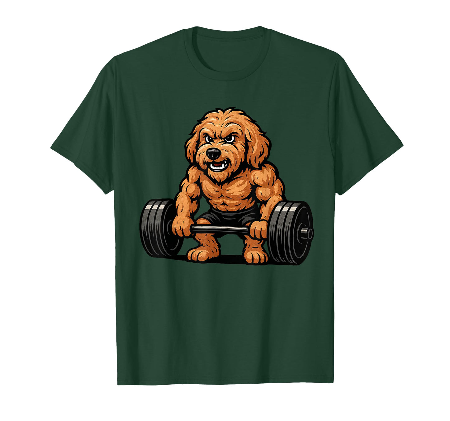 Goldendoodle Weightlifting Bodybuilder Workout Gym Dog Lover Men Women Kids T-Shirt