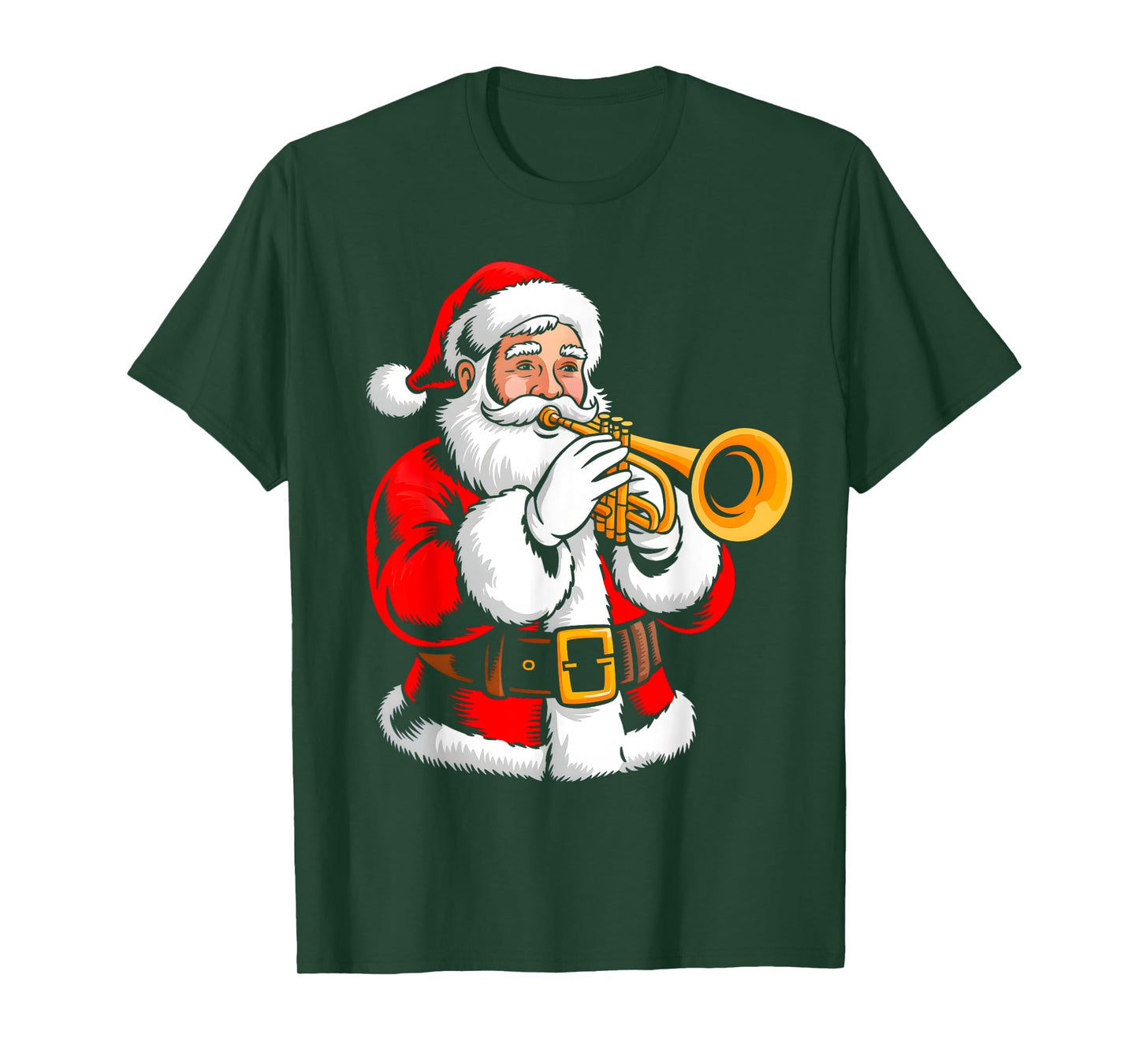 Santa Playing Tumpet Xmas Vibes Funny Christmas Pajama T-Shirt