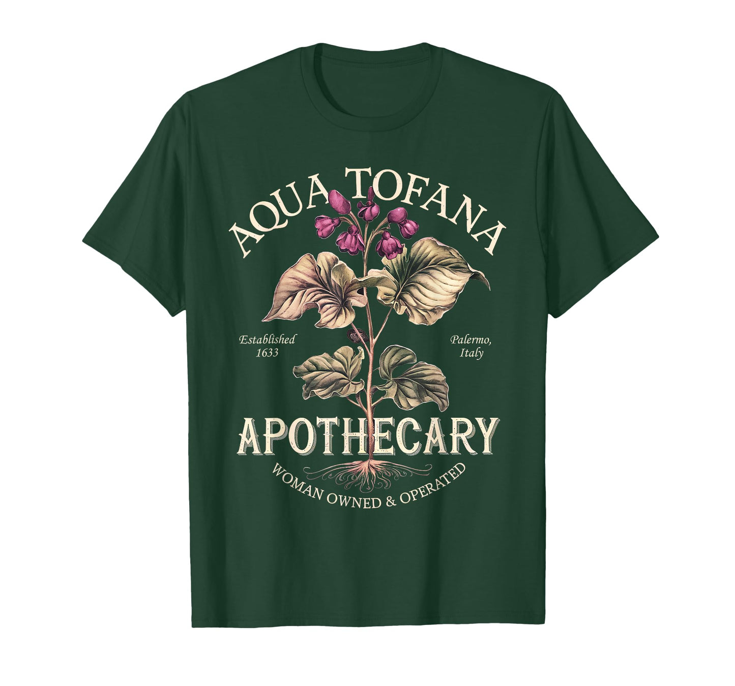 Aqua Tofana Funny Feminist Apothecary Vintage Design T-Shirt