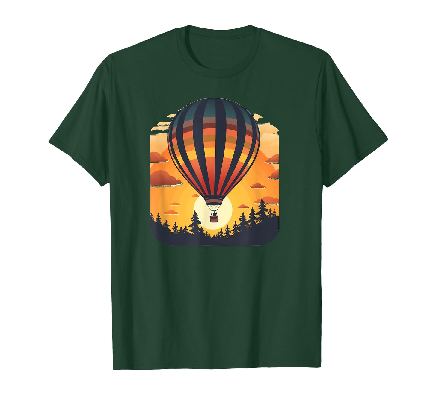 Wilderness Adventures with Sunset and hot Air Balloon T-Shirt