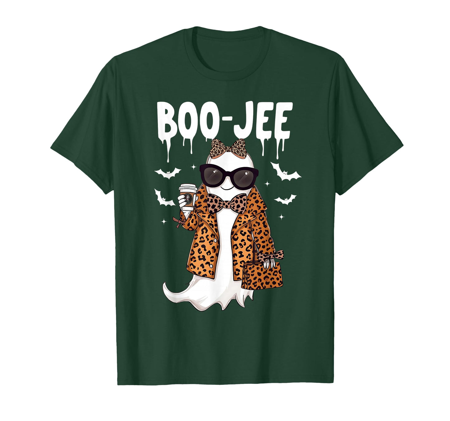 Boo JEE Boujee Pink Ghost Halloween October Vibes T-Shirt