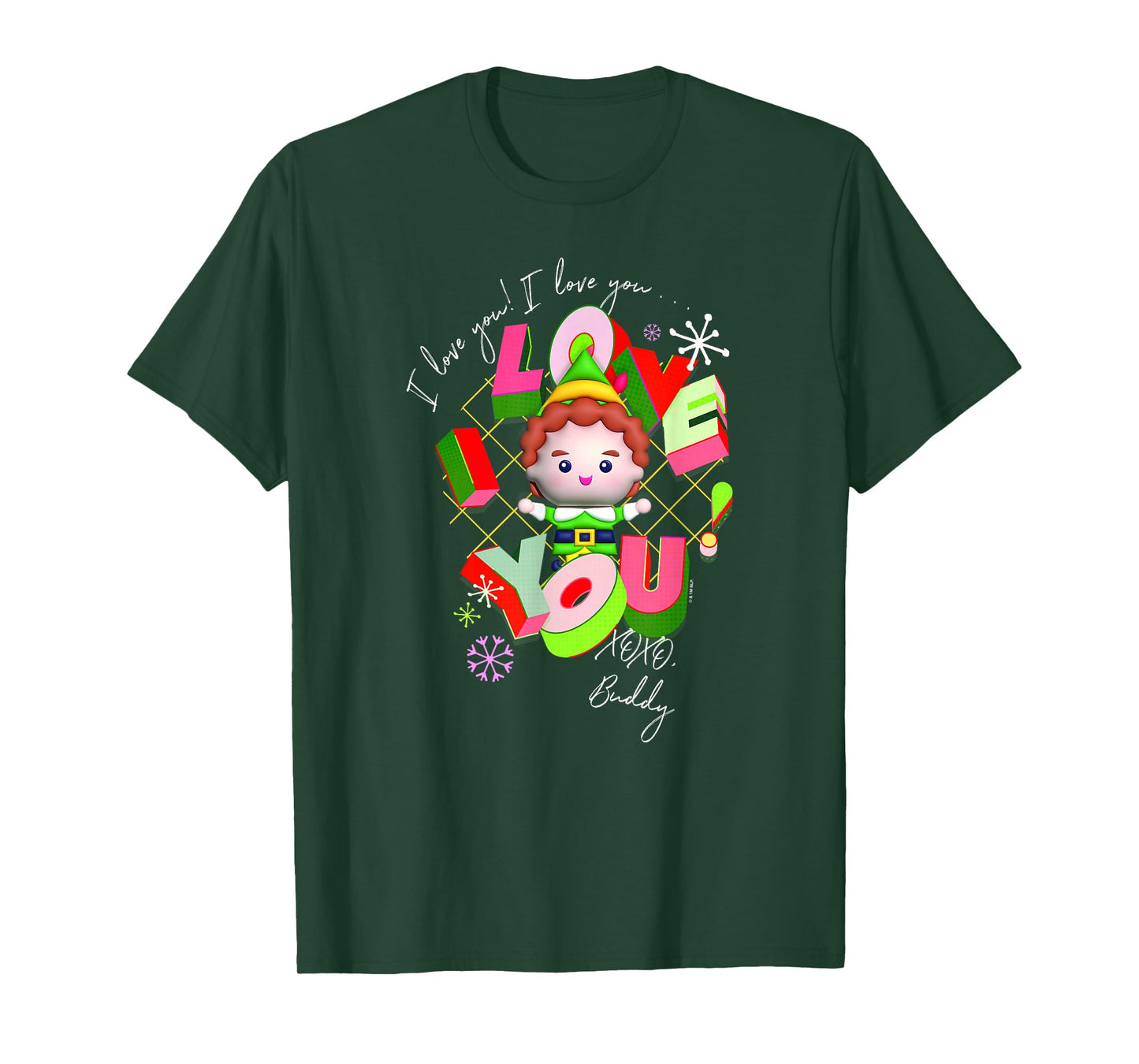 Elf Christmas I Love You! I Love You XOXO Little Cute Buddy T-Shirt