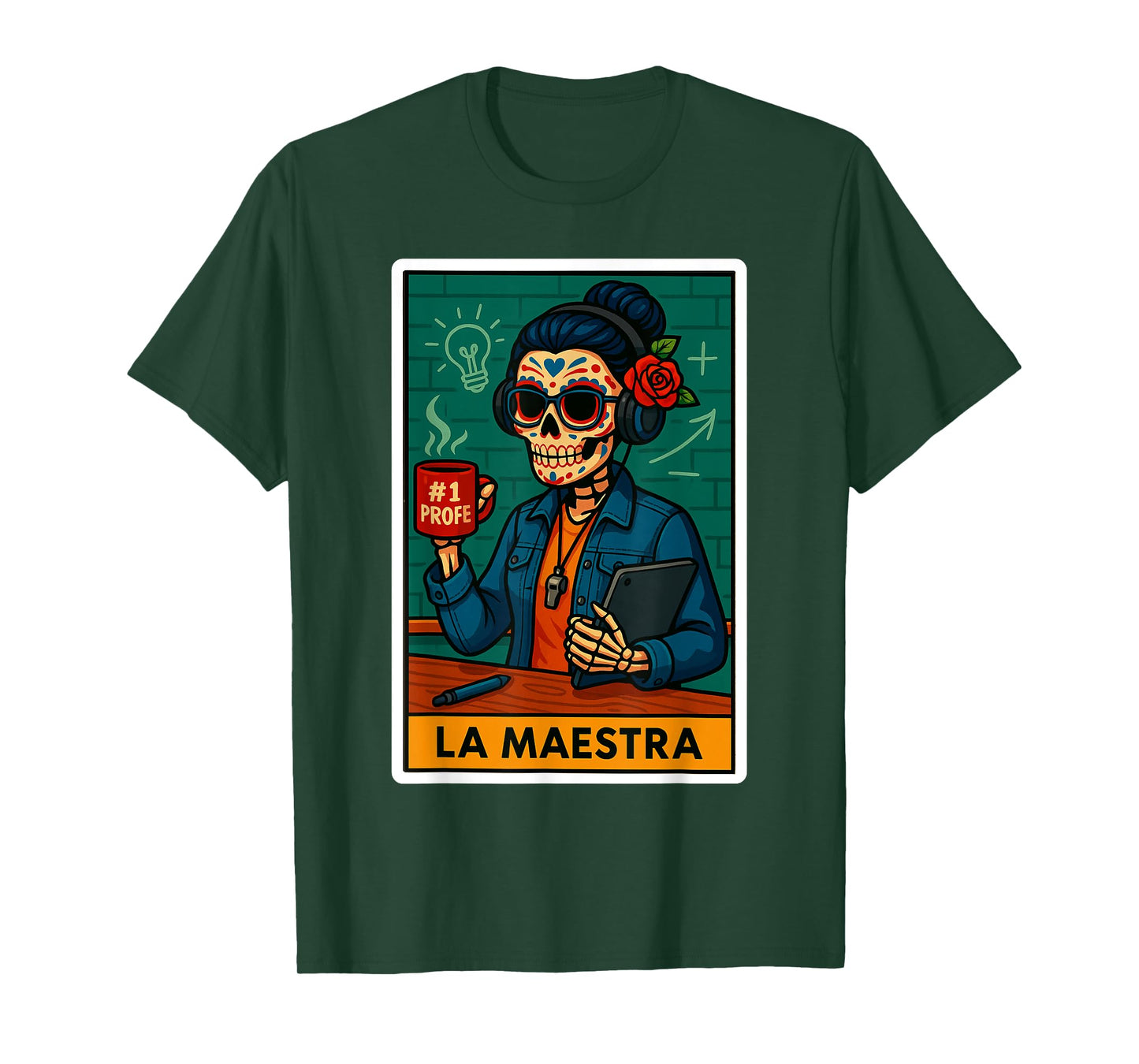 La Maestra | Spanish-Mexican Bingo Card Funny Gifts T-Shirt