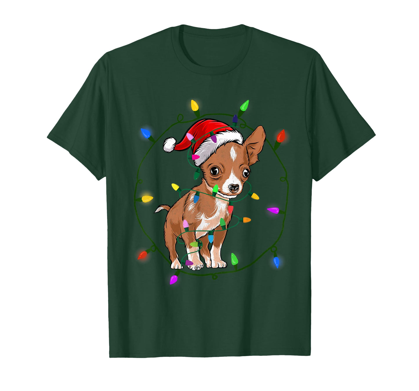 Chihuahua Christmas Lights Xmas for Chihuahua Dogs Lover T-Shirt