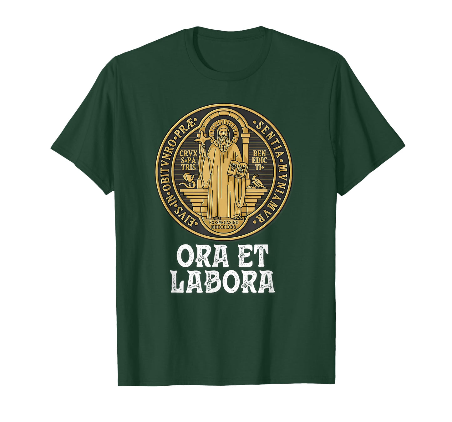 Saint Benedict Medal Traditional Catholic T-Shirt