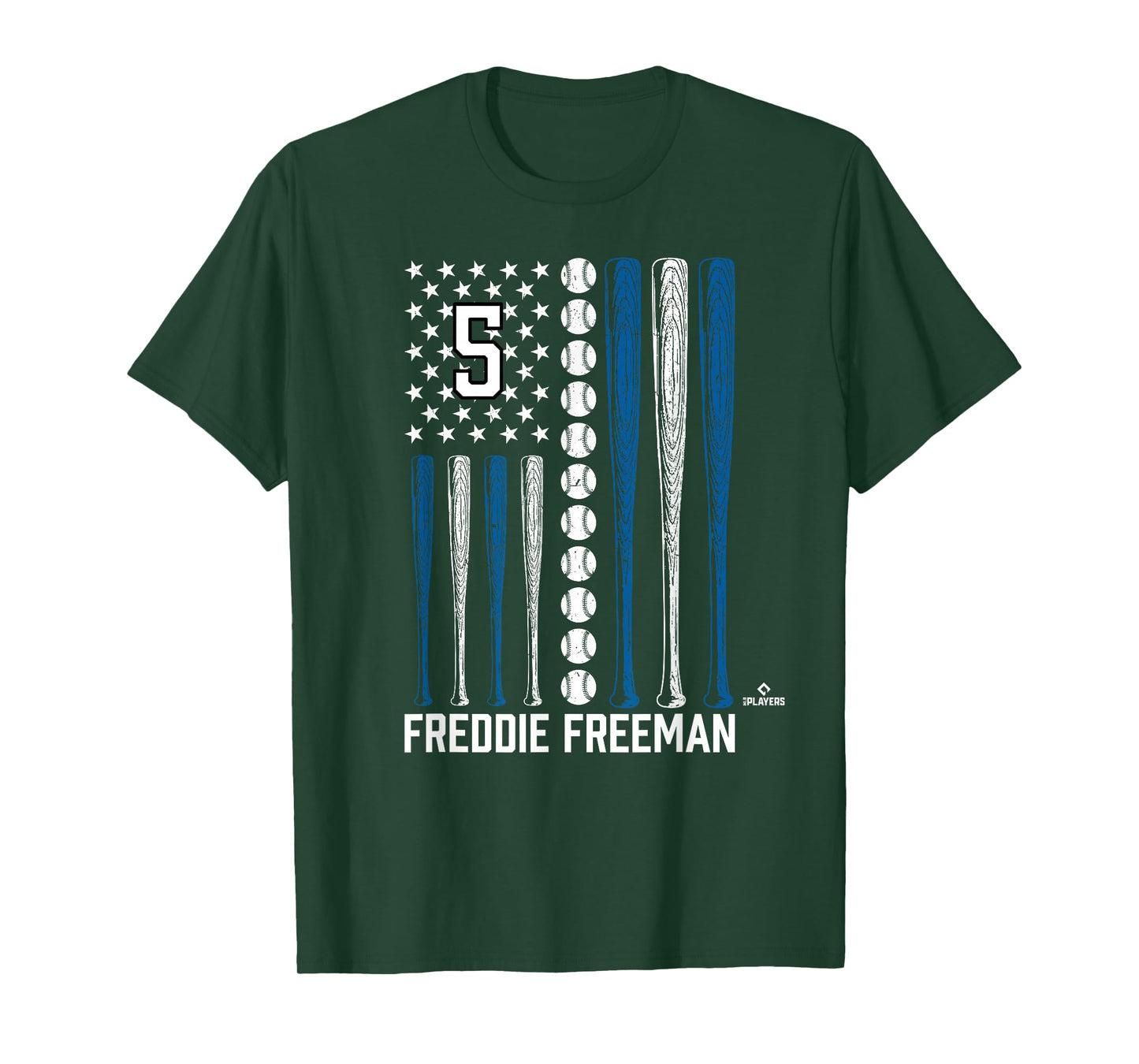 Baseball American Flag Freddie Freeman Los Angeles Baseball T-Shirt