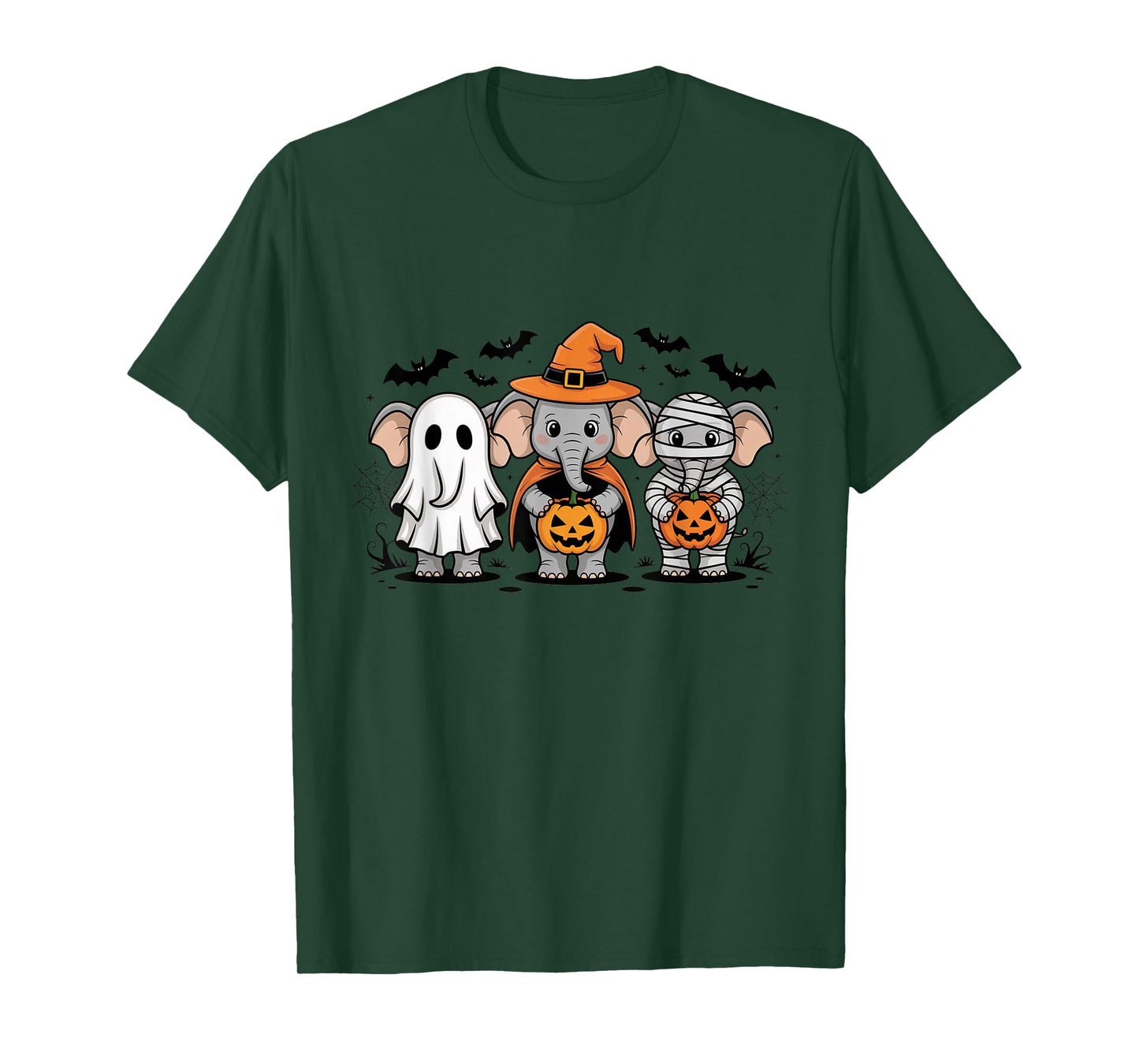 Funny Elephant Ghost Witch Mummy Halloween Costume Boys Girl T-Shirt