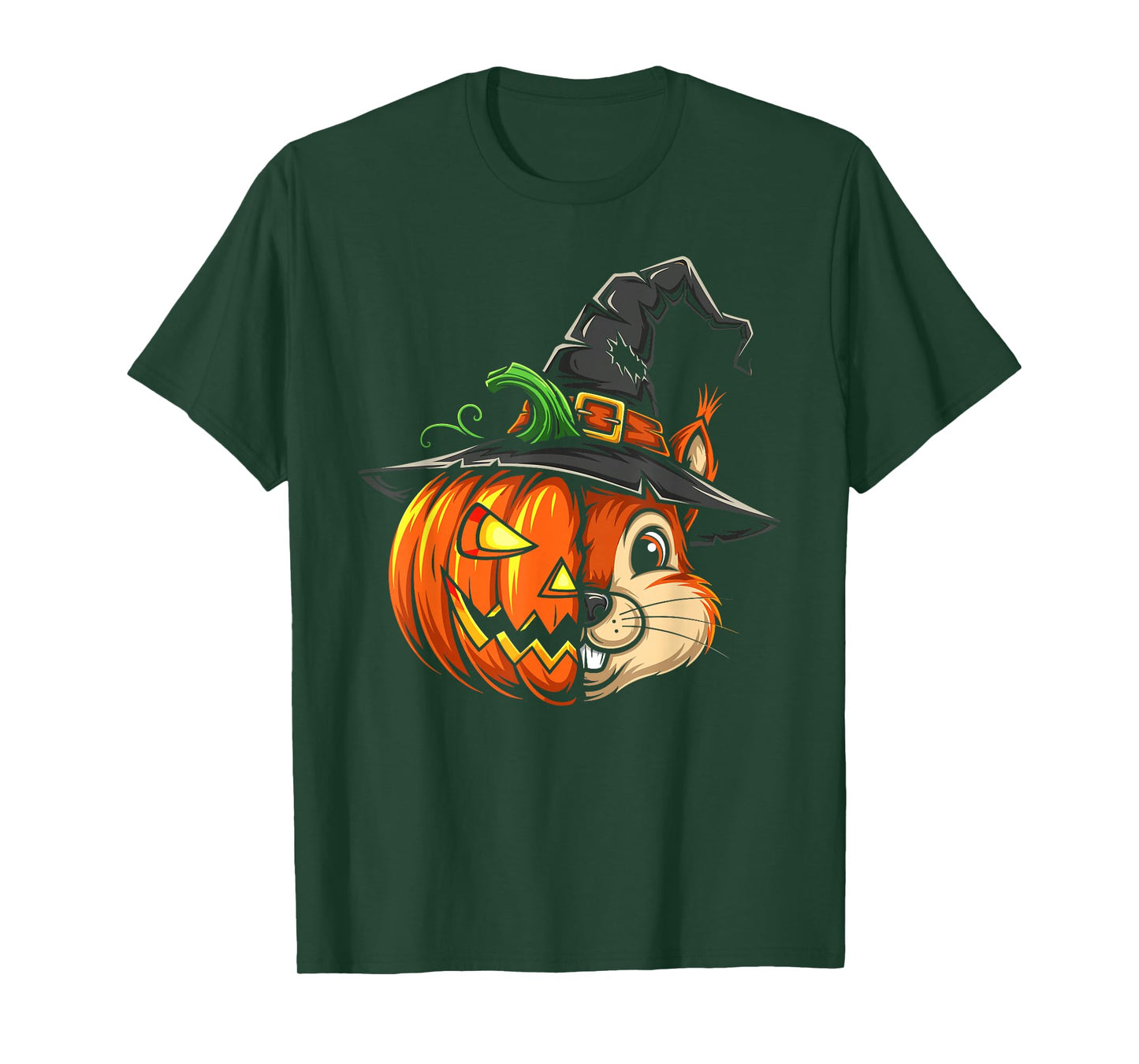 Squirrel Pumpkin Jack O Lantern Halloween Kids Mens Womens T-Shirt