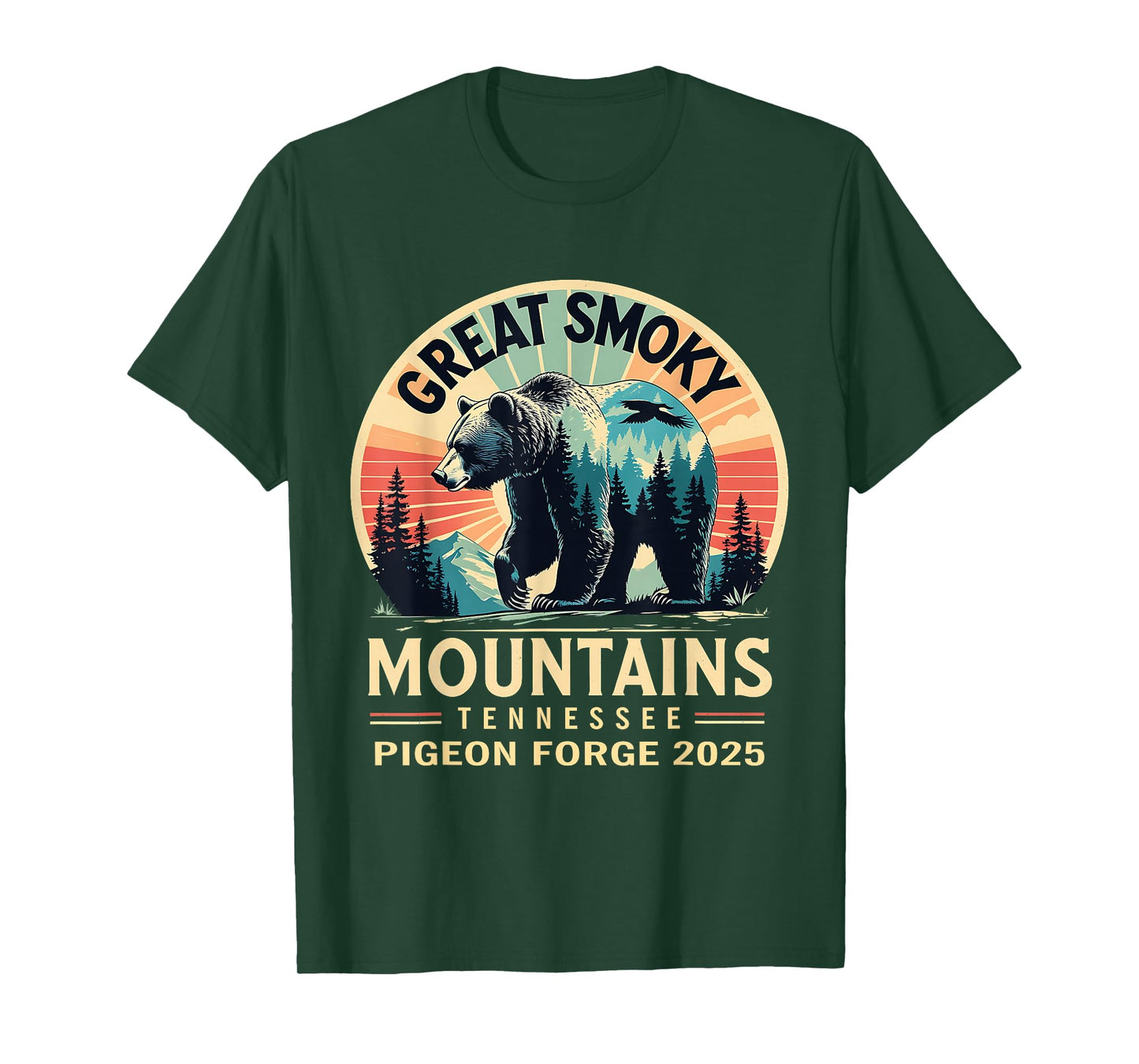 Great Smoky Mountains Pigeon Forge 2025 Bear Adventure T-Shirt