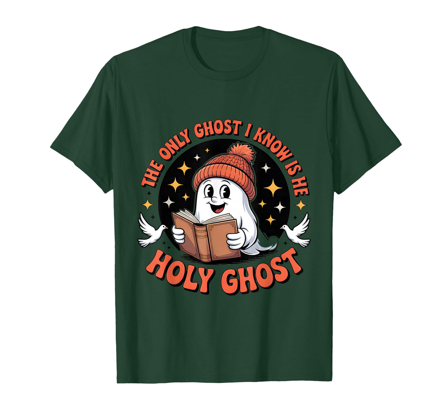 The Only Ghost I Know is The Holy Ghost Halloween Boo Bible T-Shirt