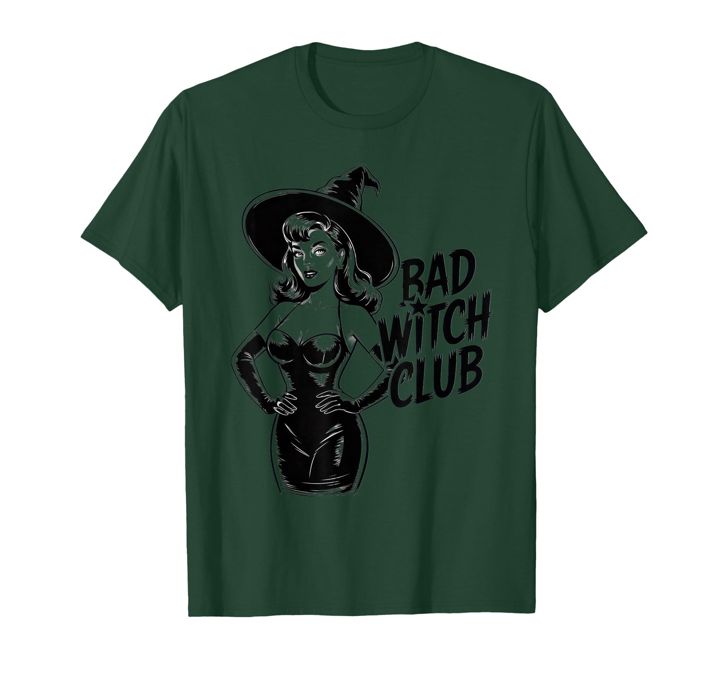 Bad Witch Club Fashionistas Halloween Party Chic T-Shirt