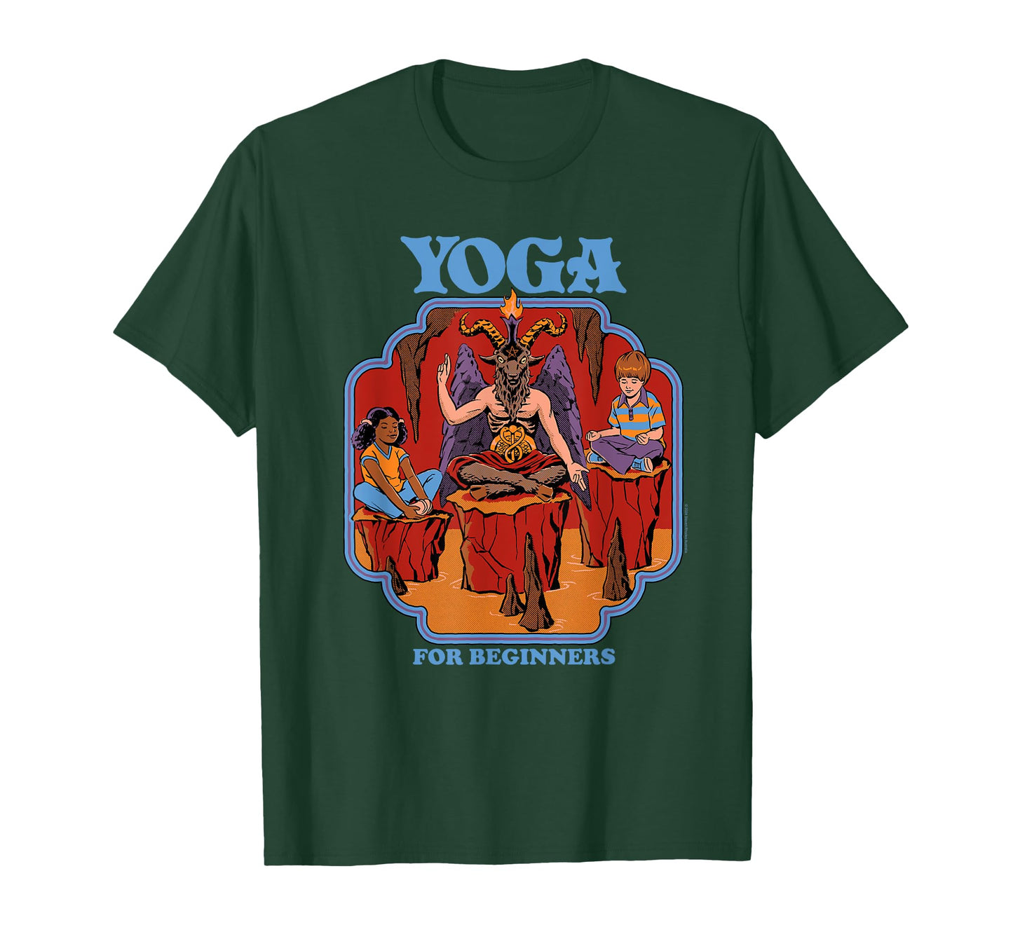 Steven Rhodes Yoga for Beginners Baphomet Demon Dark Humor T-Shirt
