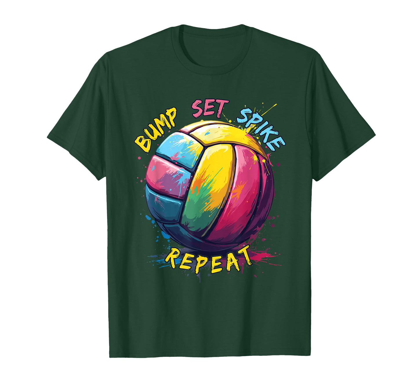 Volleyball For Teen Girls & Women | Bump Set Spike Repeat T-Shirt