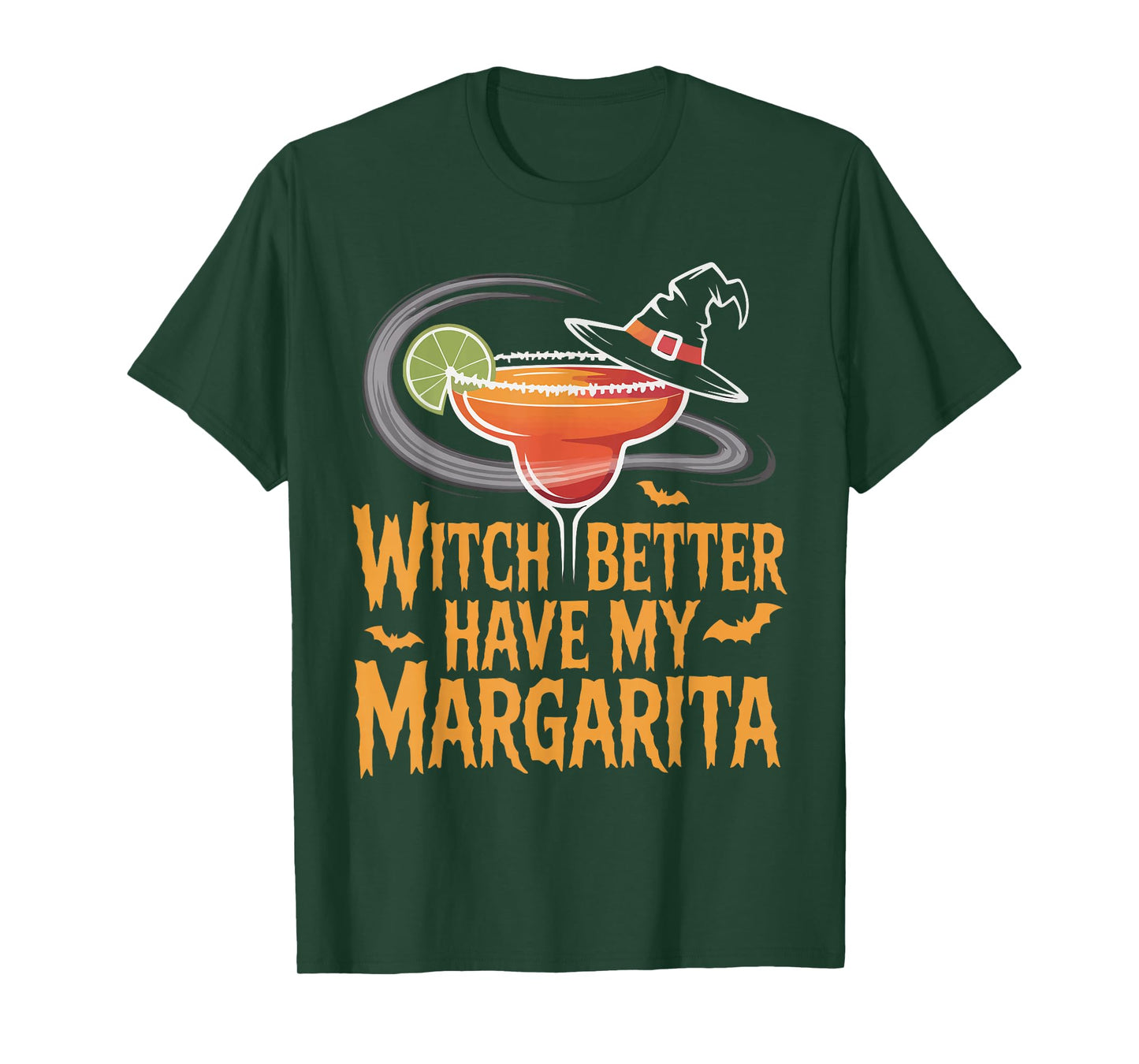 Funny Halloween Design Witch & Margarita T-Shirt