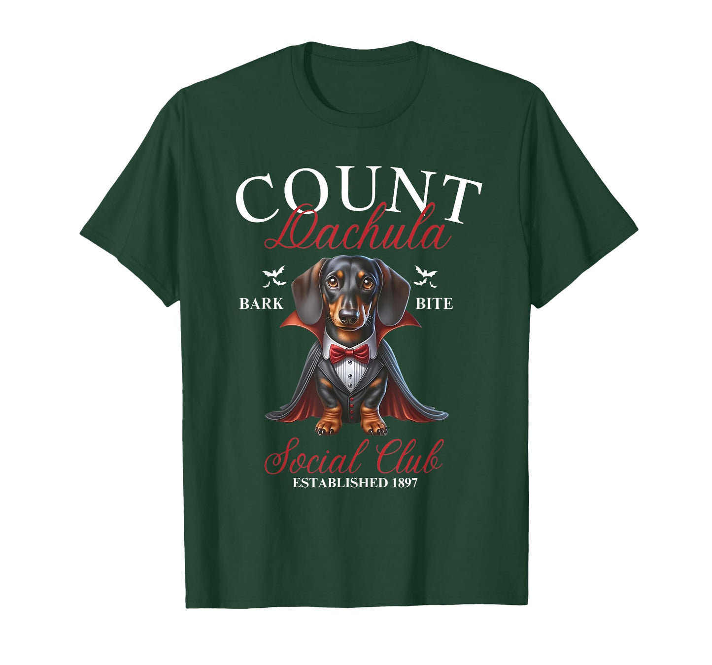 Dachshund Halloween Social Club Halloweenie Weiner Men Women T-Shirt