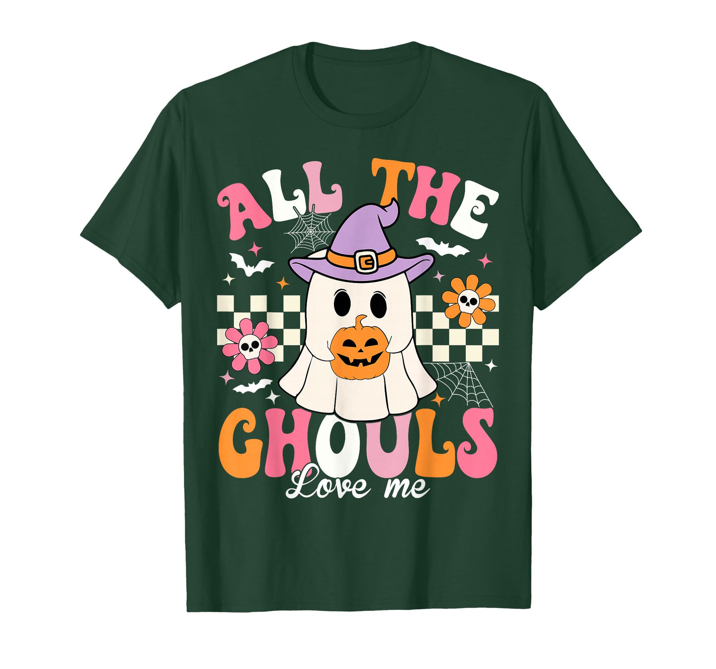 All The Ghouls Love Me Halloween Ghost Spooky Halloween Kids T-Shirt