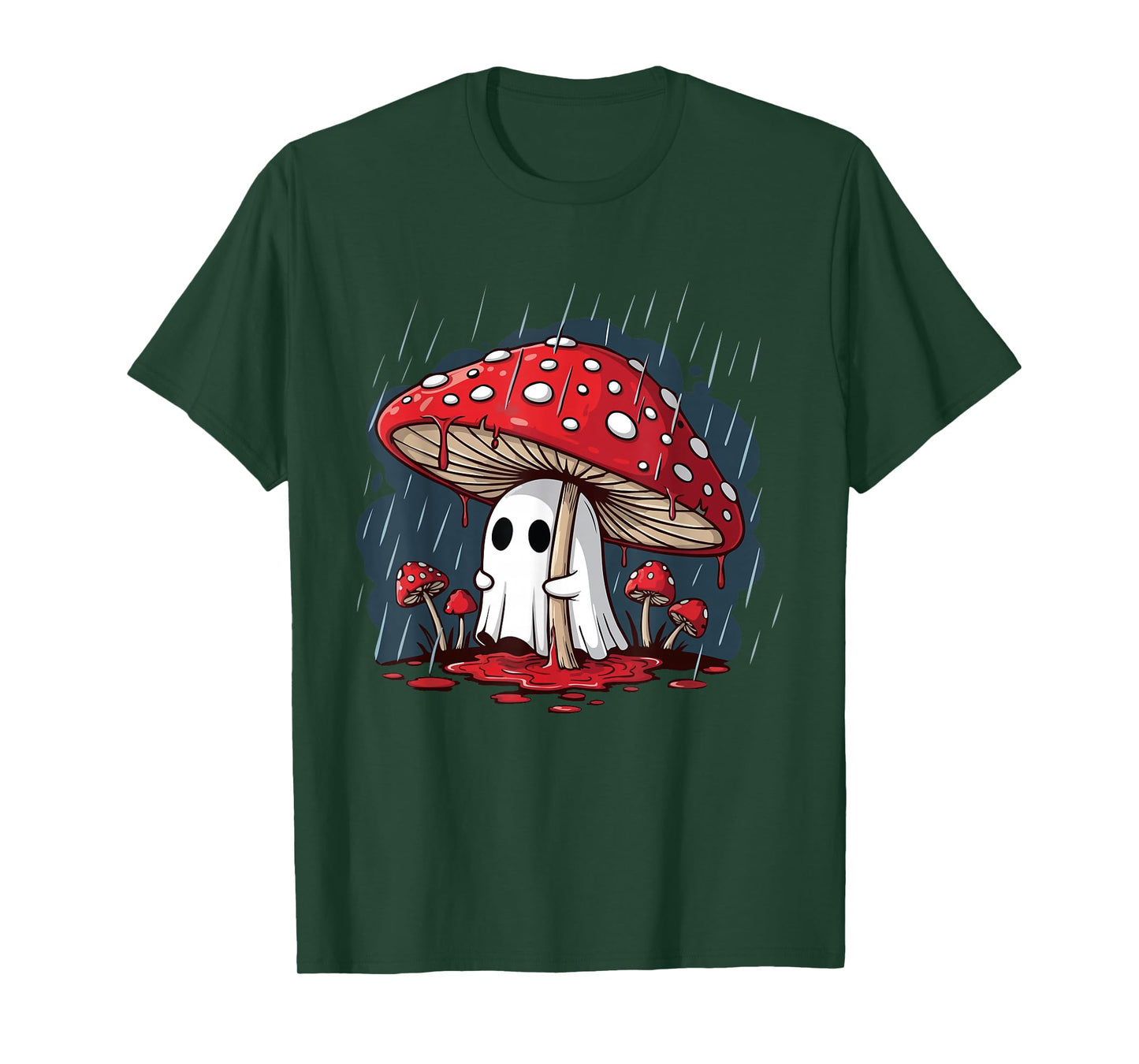 Fly Agaric Ghost - Spooky Halloween Ghost Mushroom T-Shirt