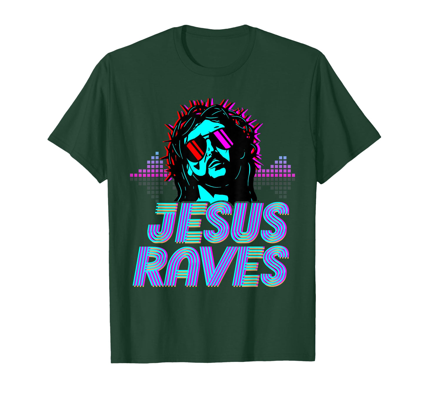 Jesus Raves House Music Techno Music Rave Party T-Shirt