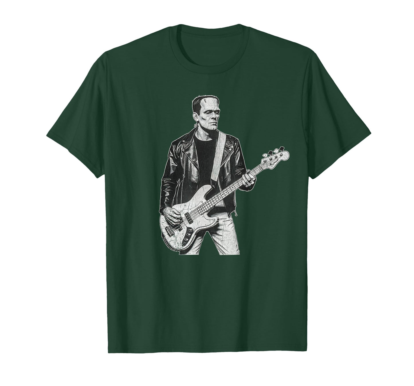 Vintage Frankenstein Bass Player Bass Guitar Rock and Roll T-Shirt