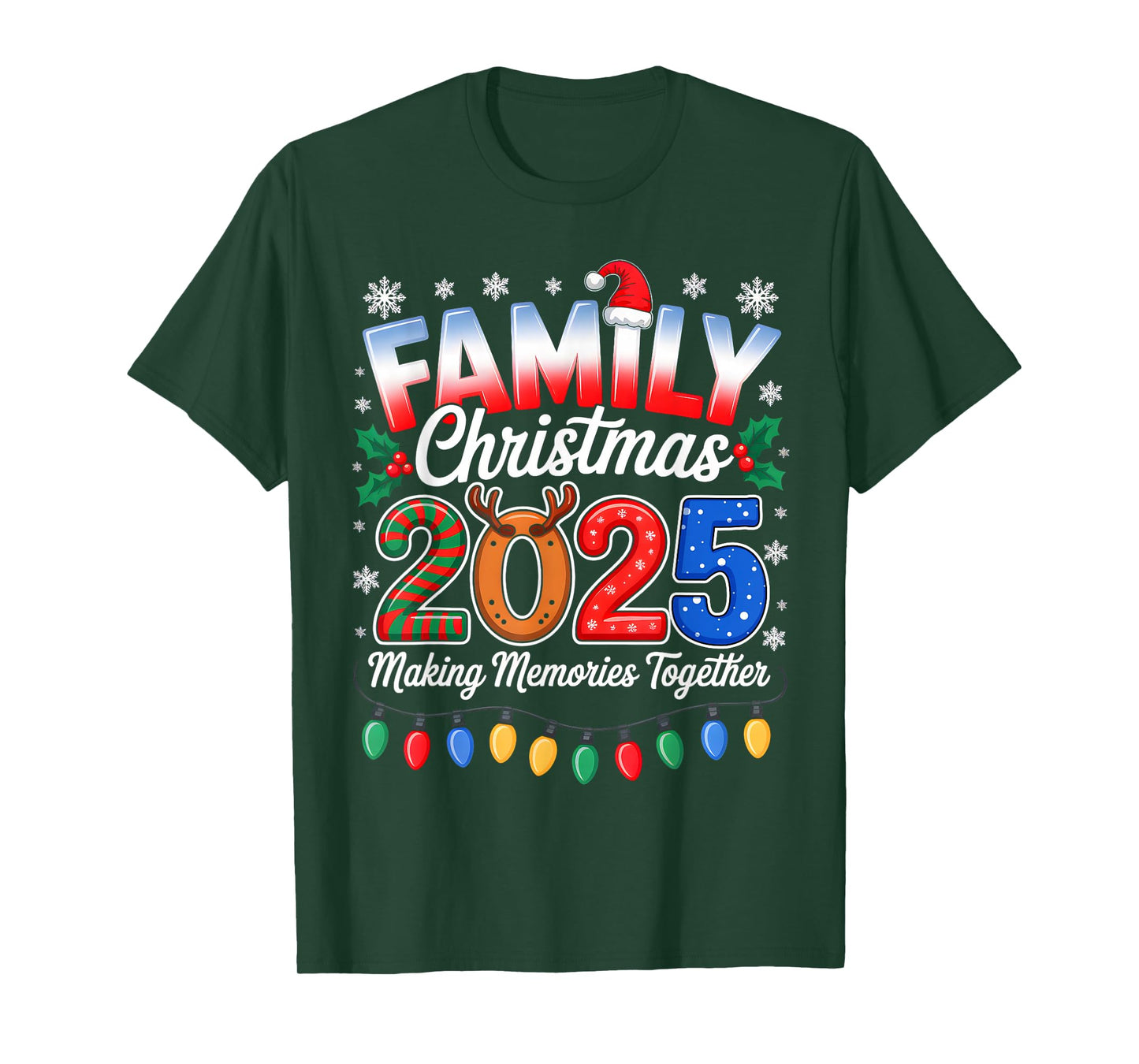 Family Christmas 2025 Matching Family Xmas Squad Santa 2025 T-Shirt