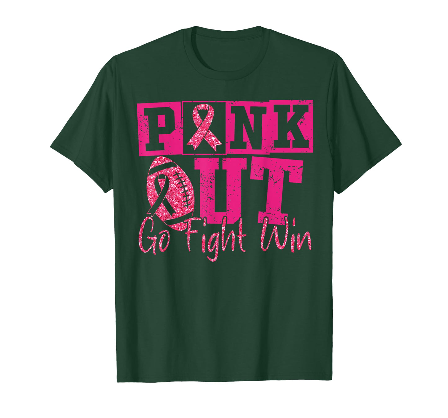 Funny Pink Out Tackle Breast Cancer Awareness Go Fight Win T-Shirt