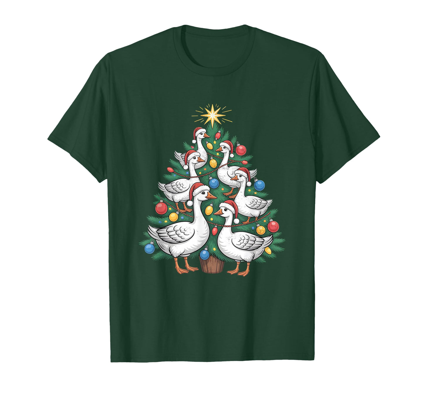 Goose Christmas Tree T-Shirt