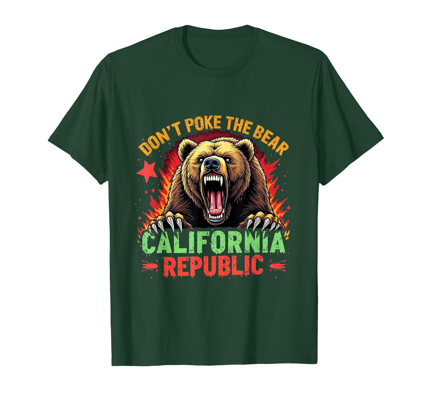 Retro Patriotic Funny The Bear California Republic T-Shirt
